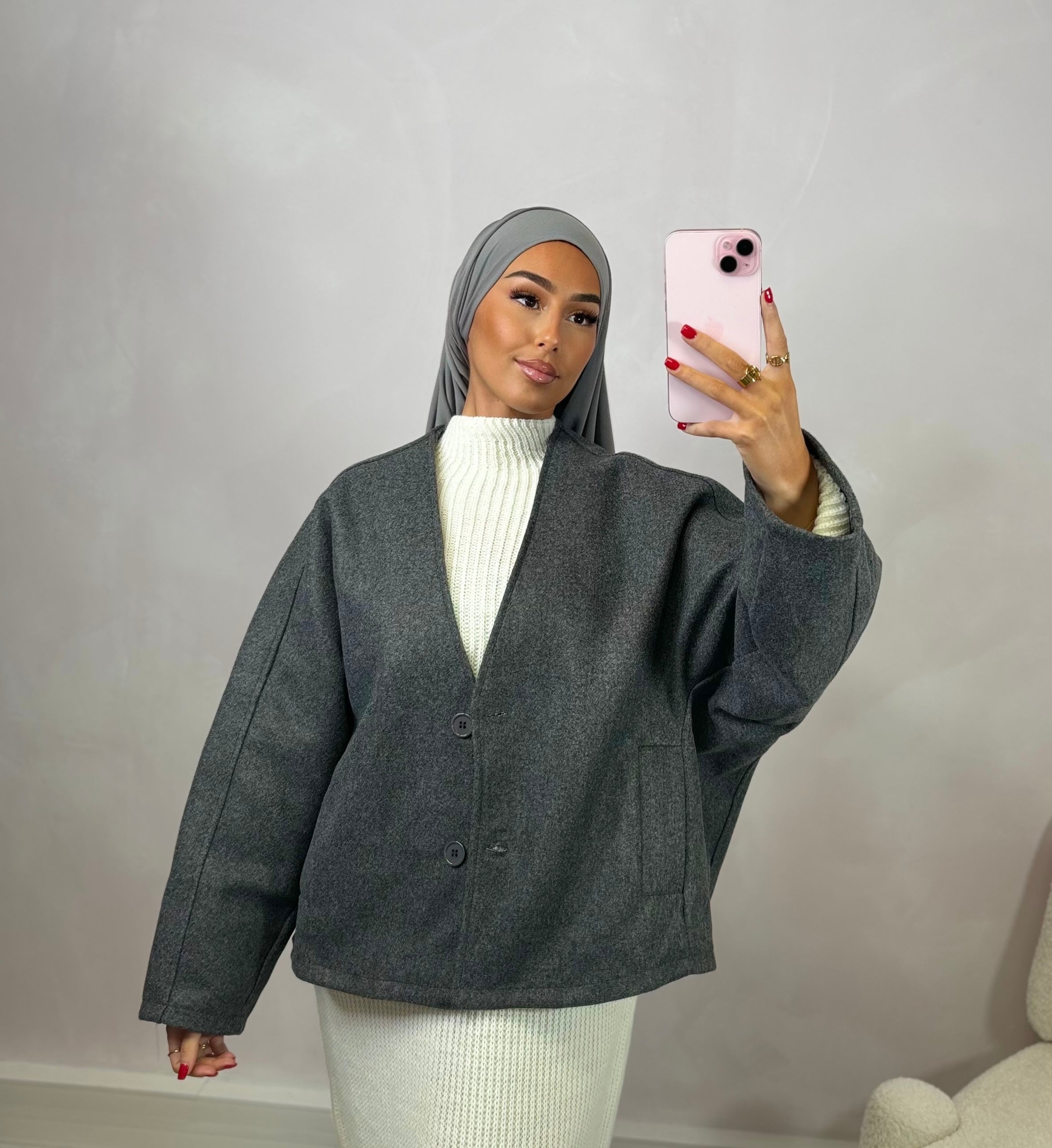 Cardigan jacket - charcoal gray