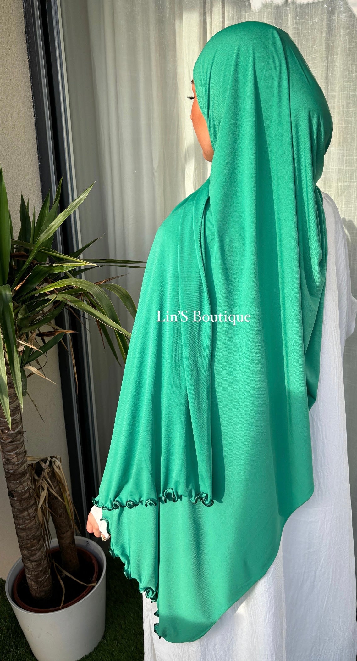 SEDEF Premium Luxury Jersey Scrunchie - apple green