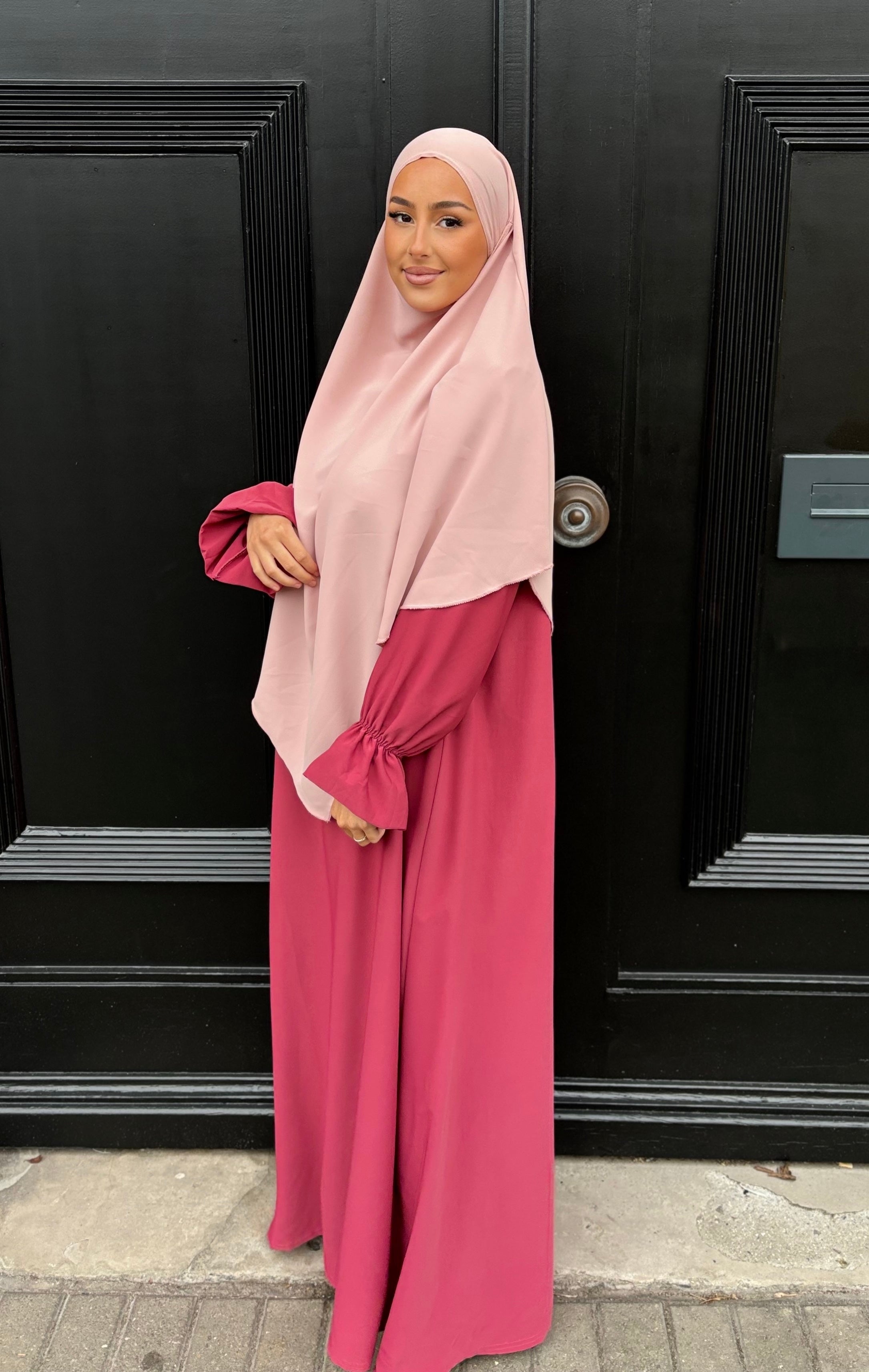Abaya chouchou - framboise