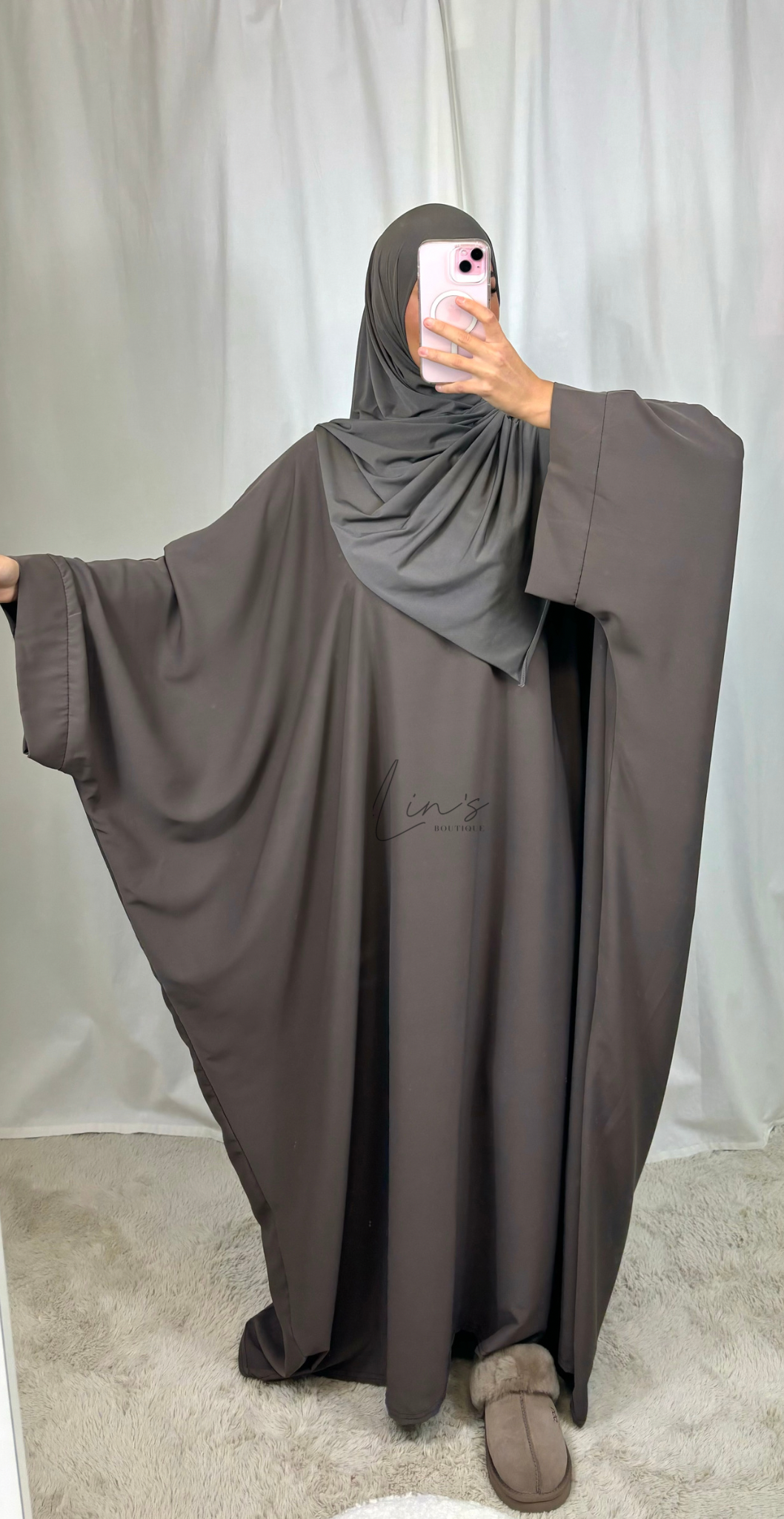 Abaya FARACHA - TAUPE FONCÉ