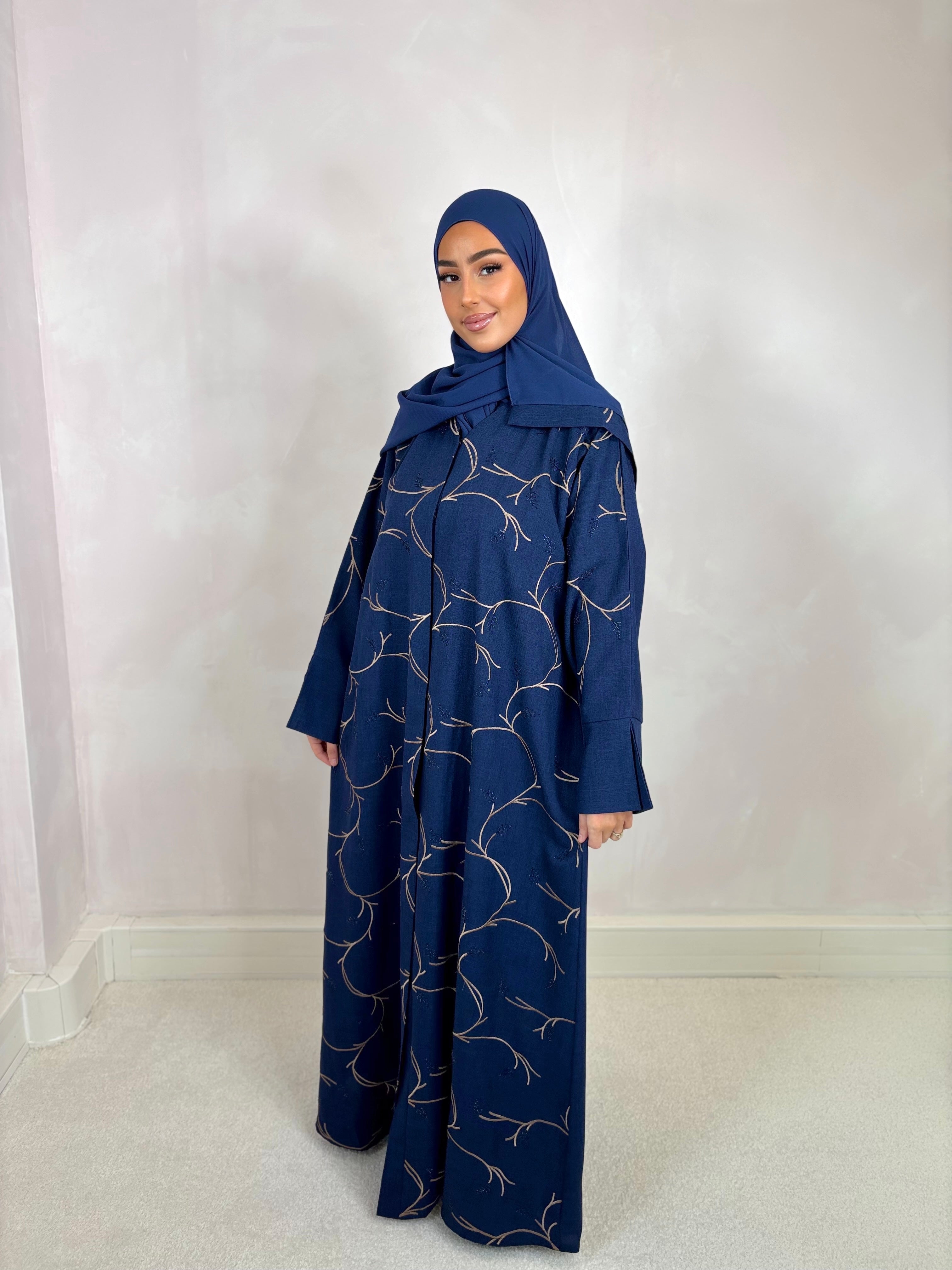 Dubai Abaya LAYNA (n16) - midnight blue