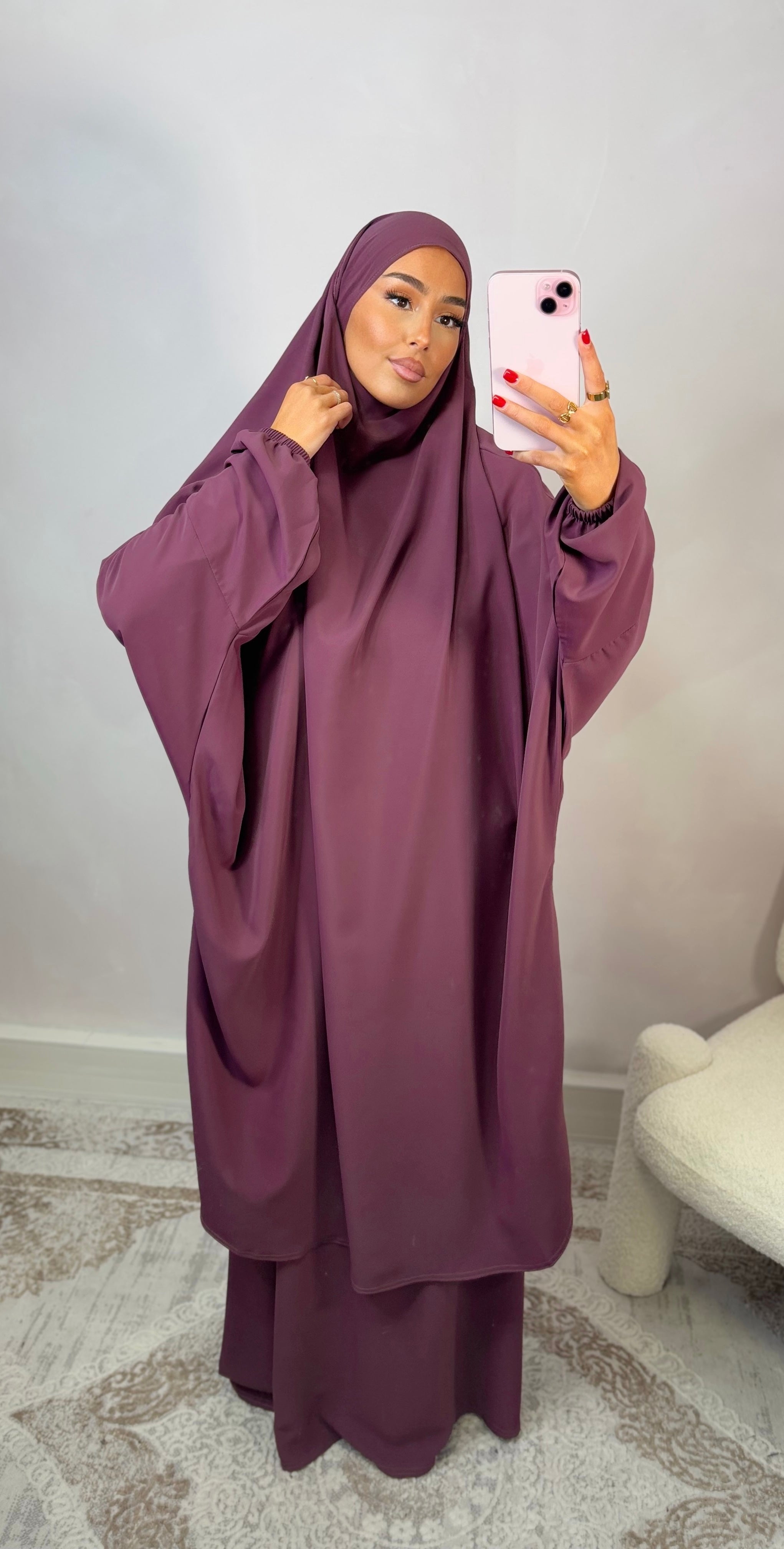 Jilbeb 2 Stück Medina Seide - Pflaume