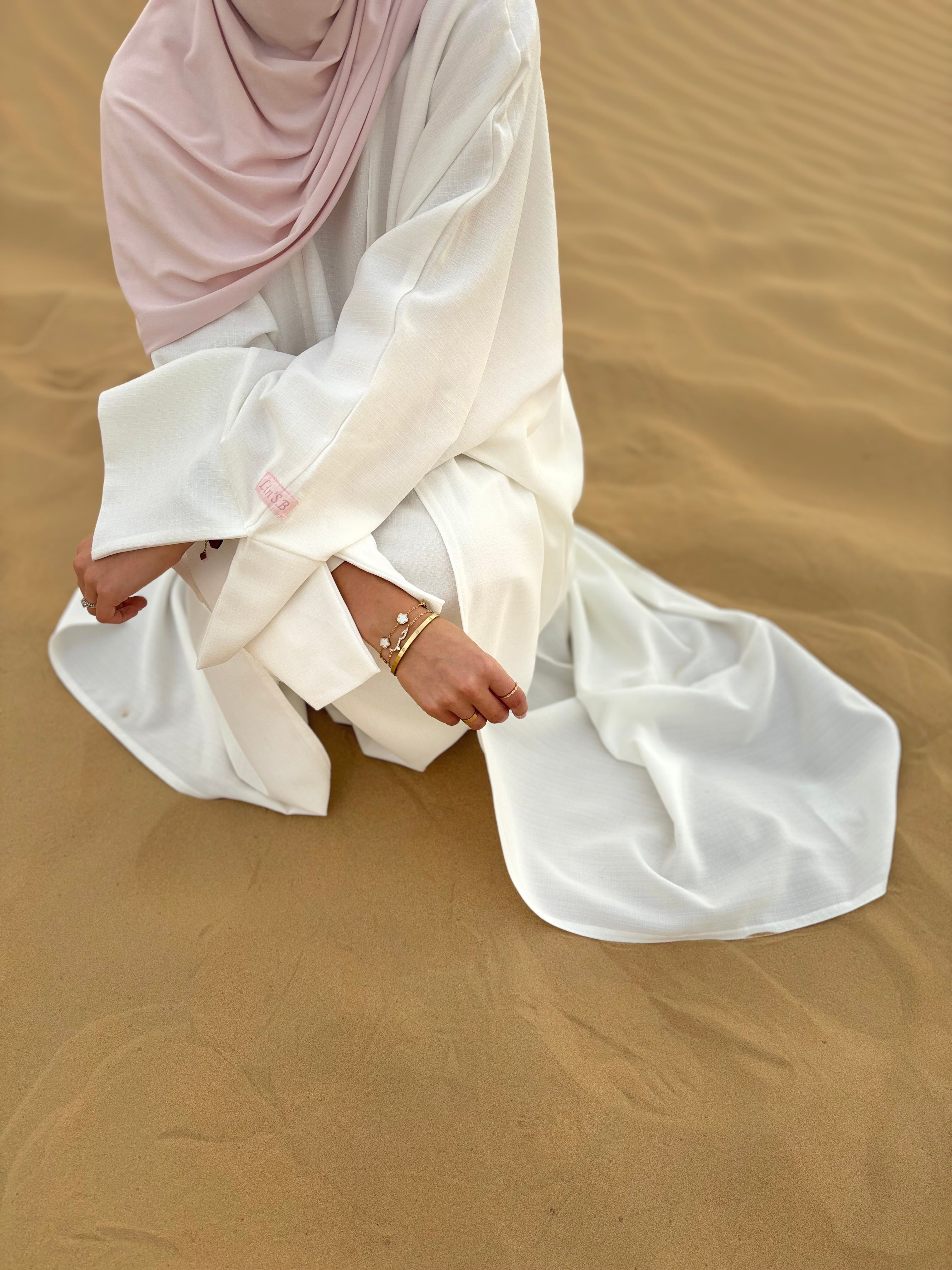 Linen set under abaya + kimono LIN'S B
