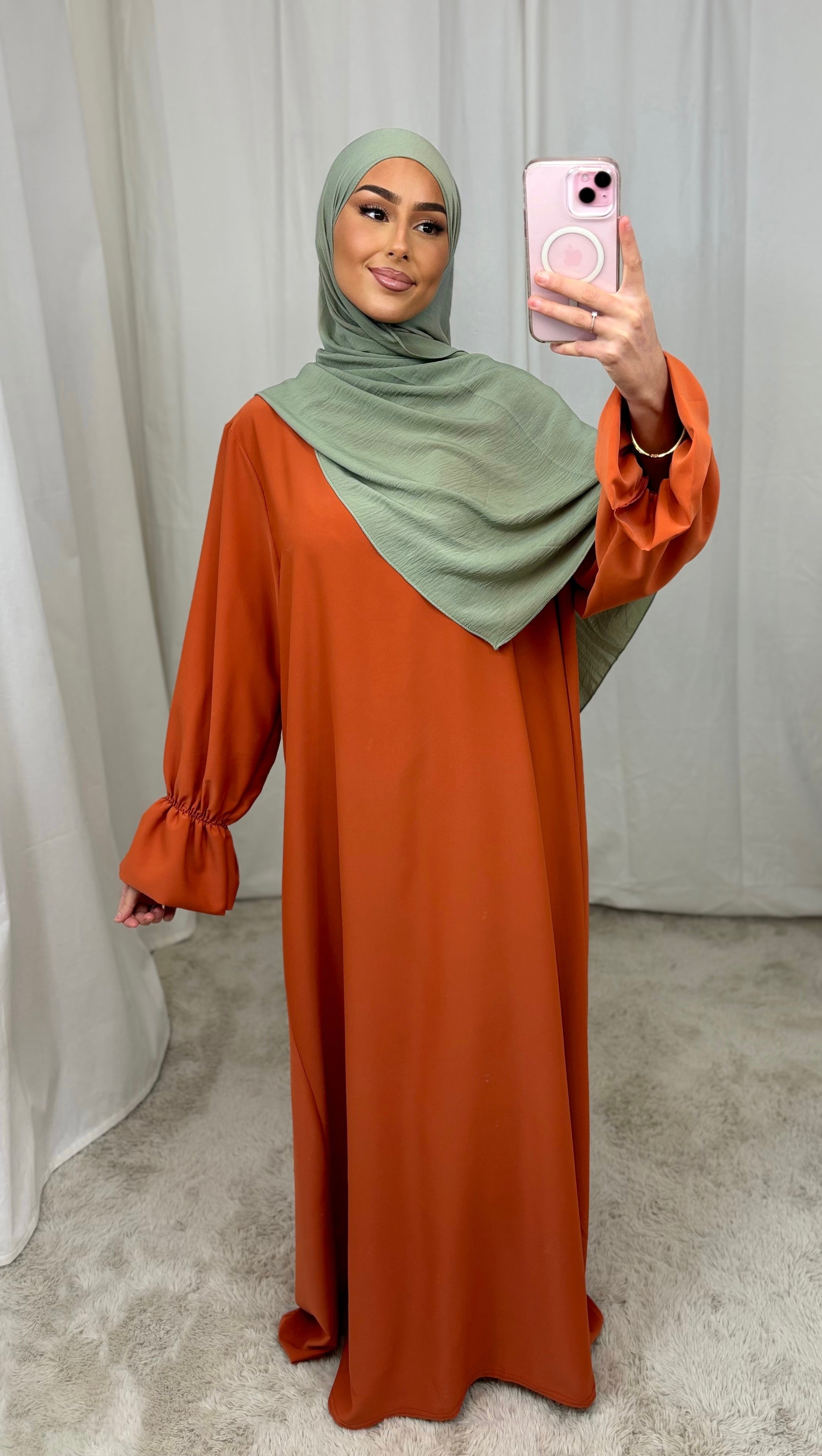 Abaya chouchou - orange Hermès