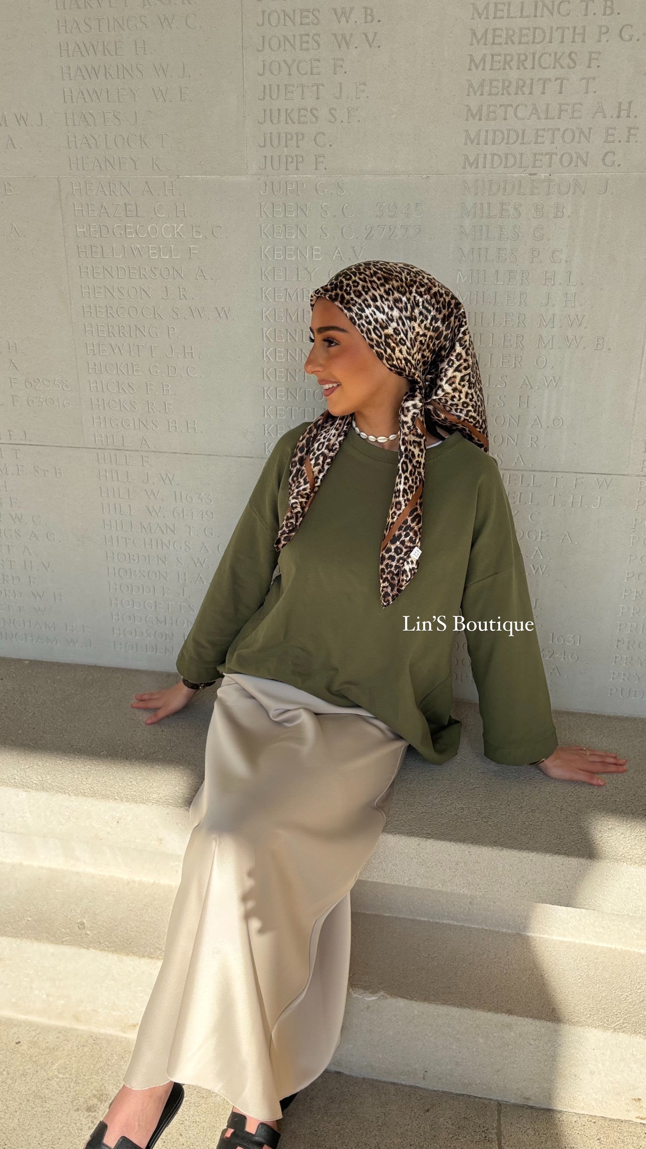 3/4 sleeve T-shirt - khaki