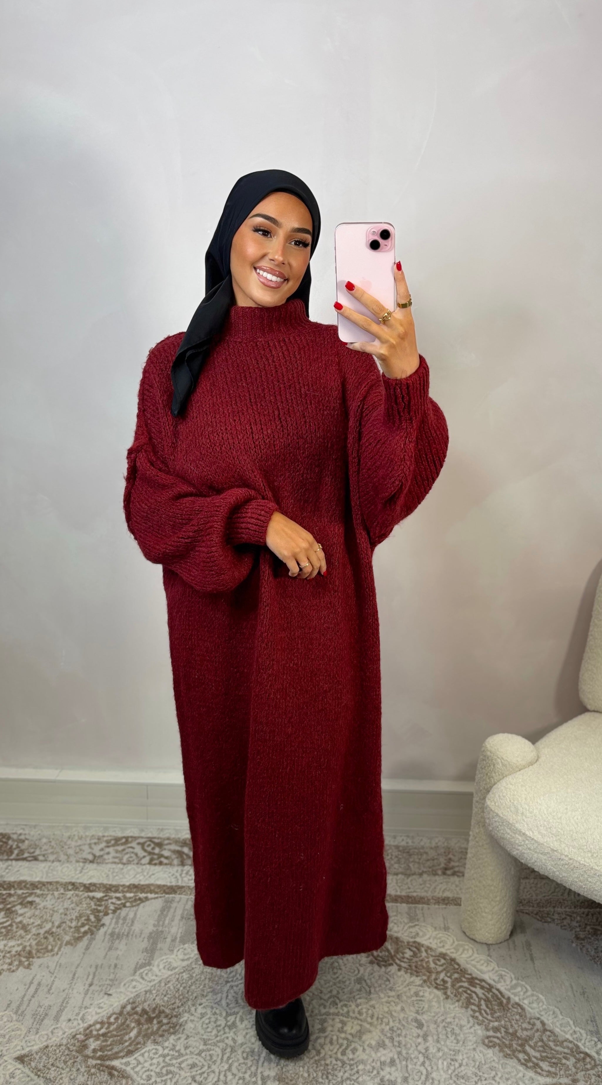 LANA Kleid - Bordeaux