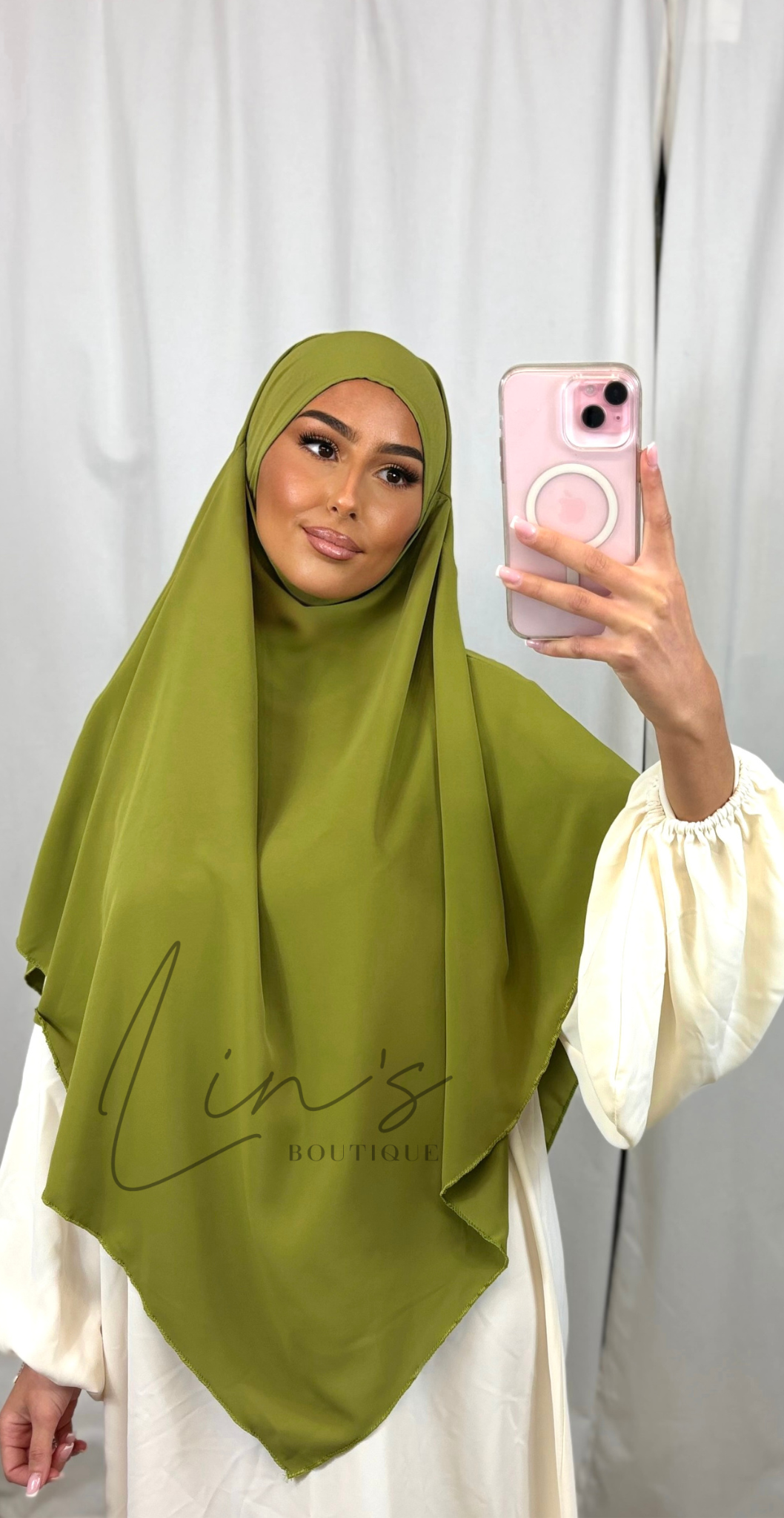 Medina Seiden-Khimar - OLIVGRÜN