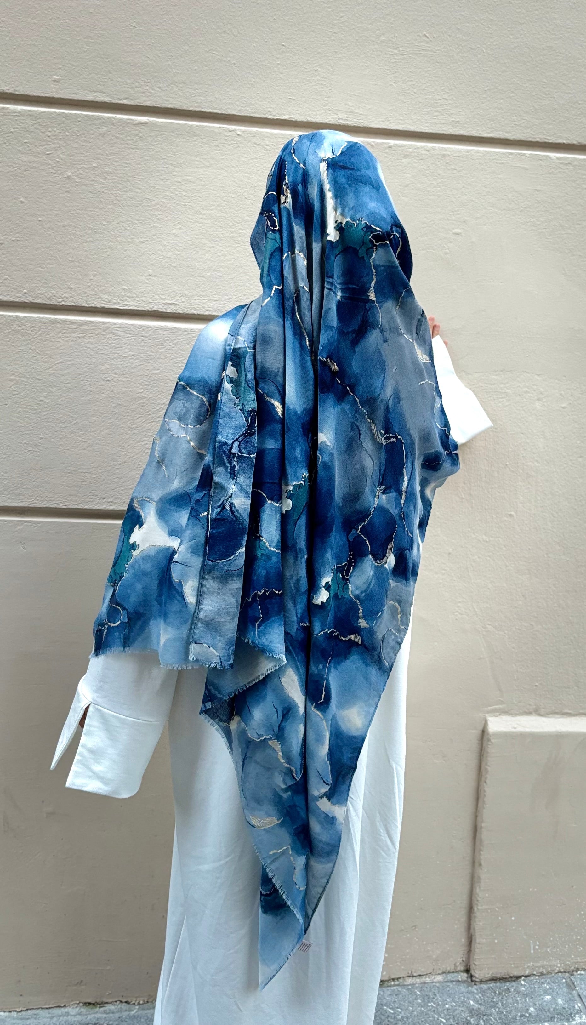 Tie and Die Schleier - Himmlisches Azurblau