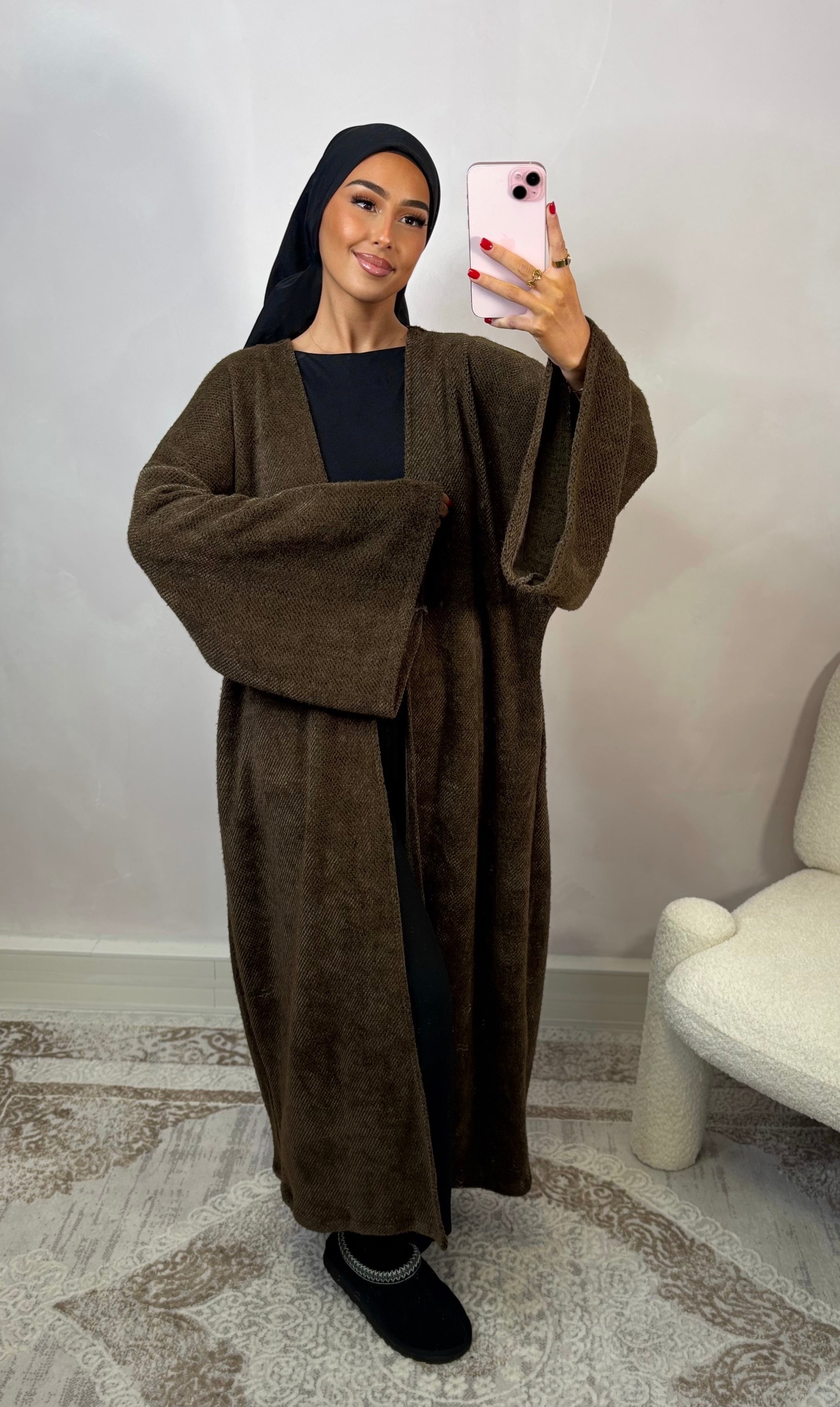 Kimono DOUCEUR - dark brown