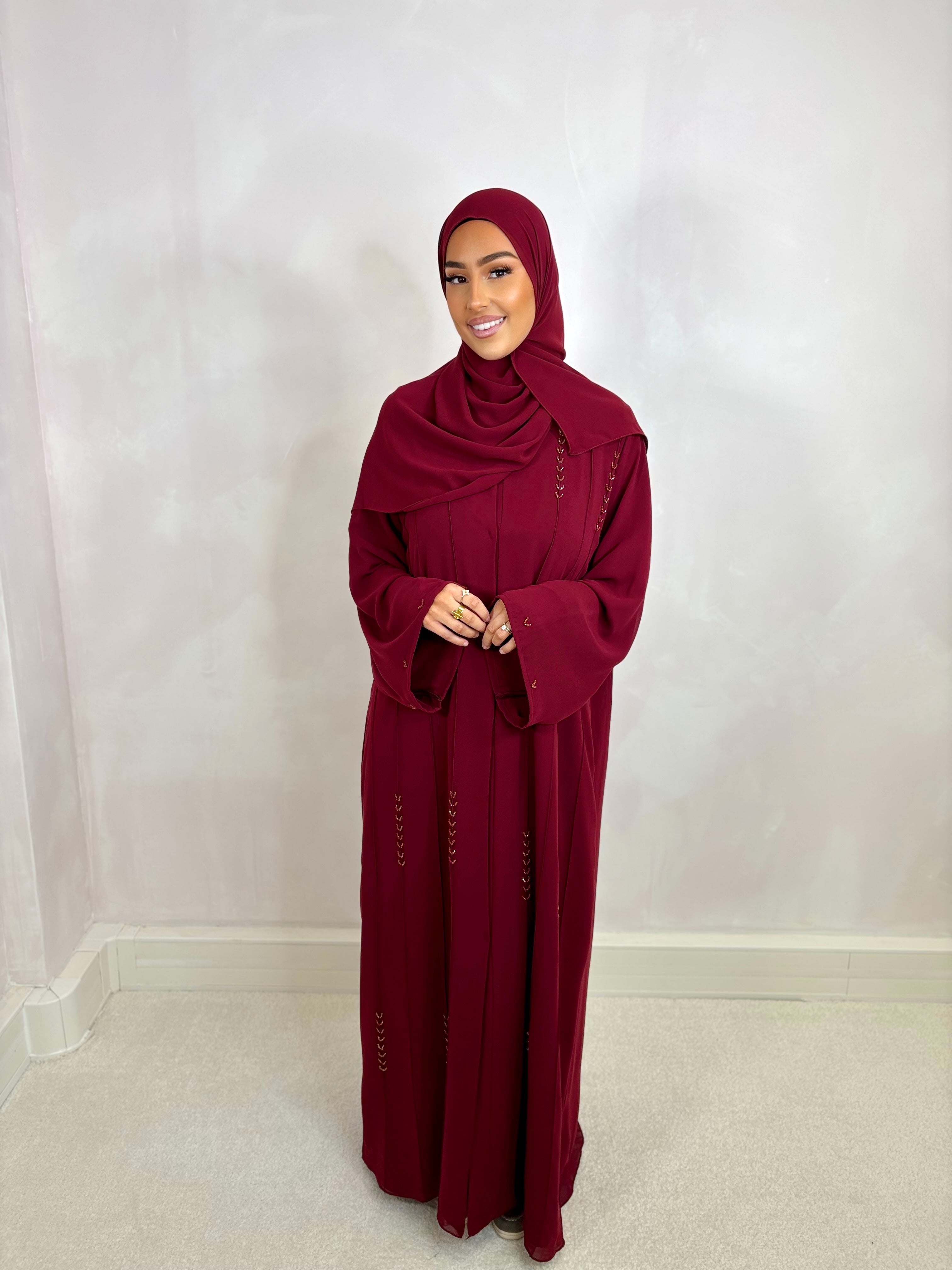 Abaya from Dubai NAYA (n58) - burgundy