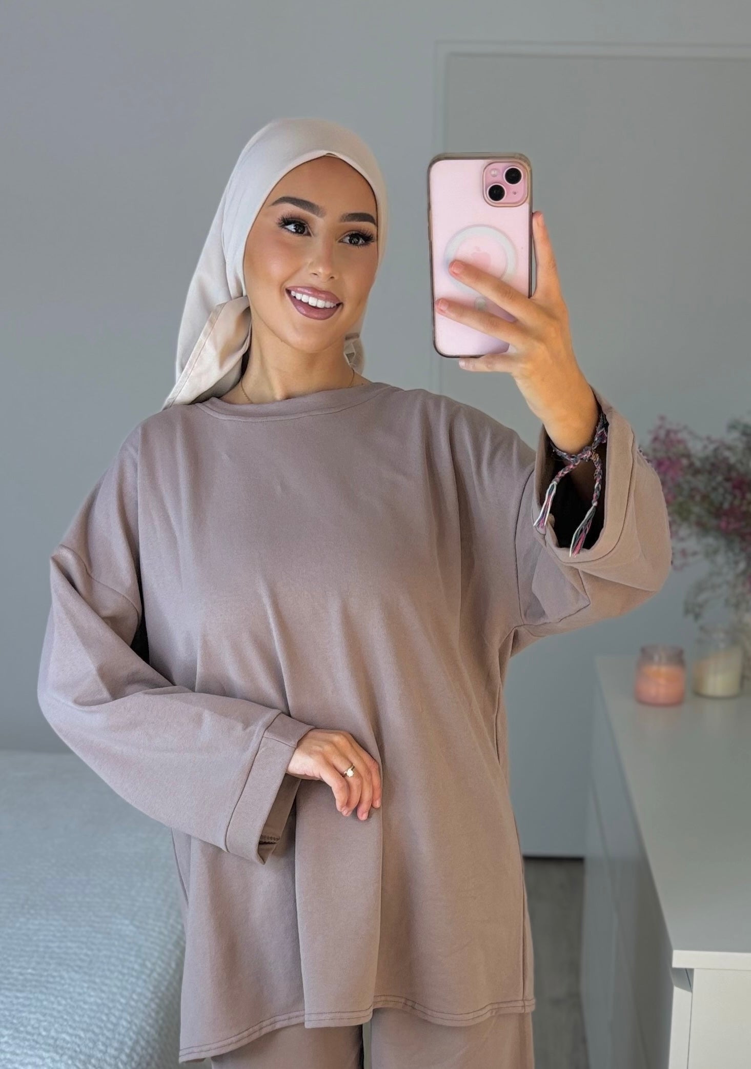 3/4 sleeve T-shirt - taupe