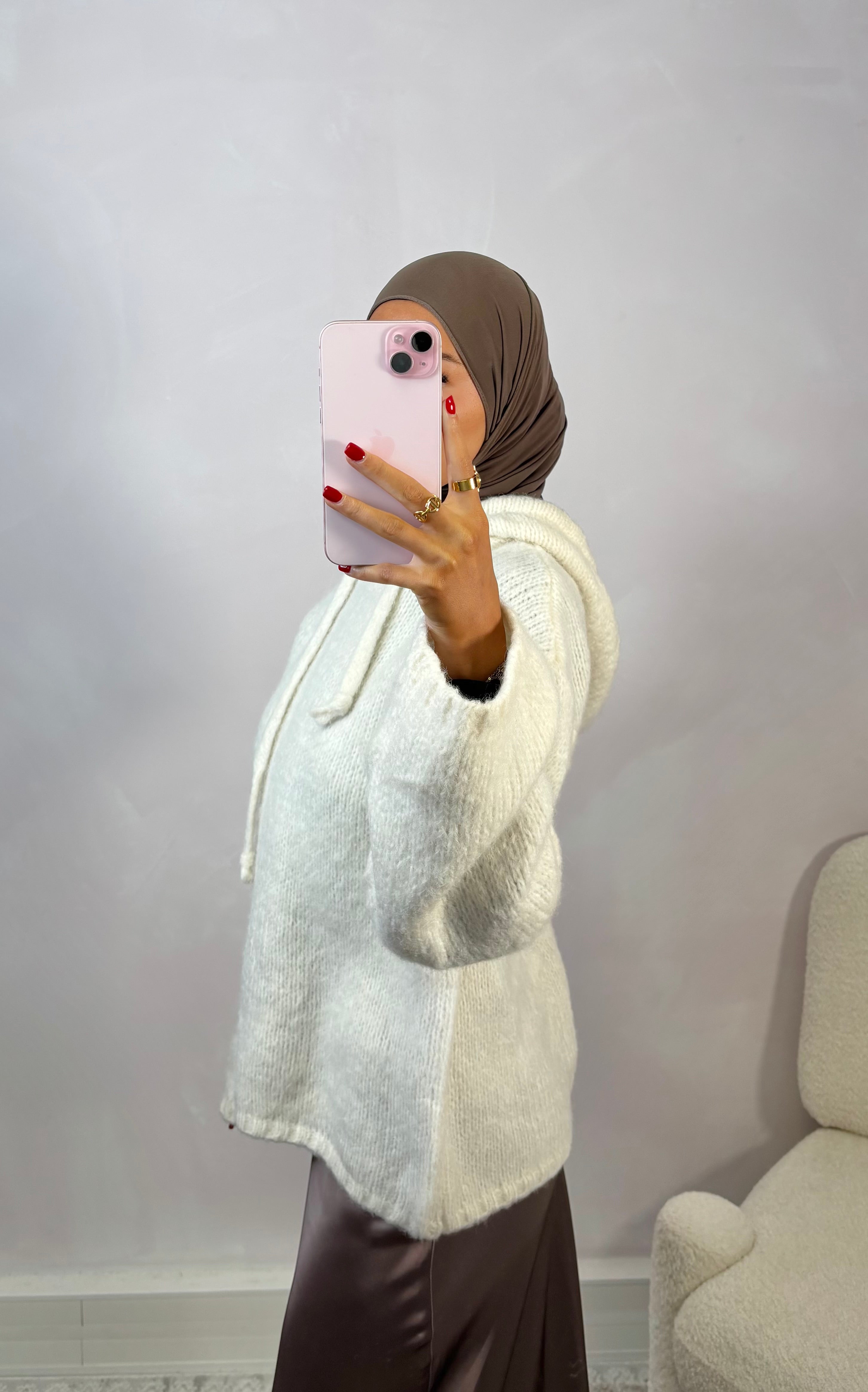 Knit sweatshirt - Milk
