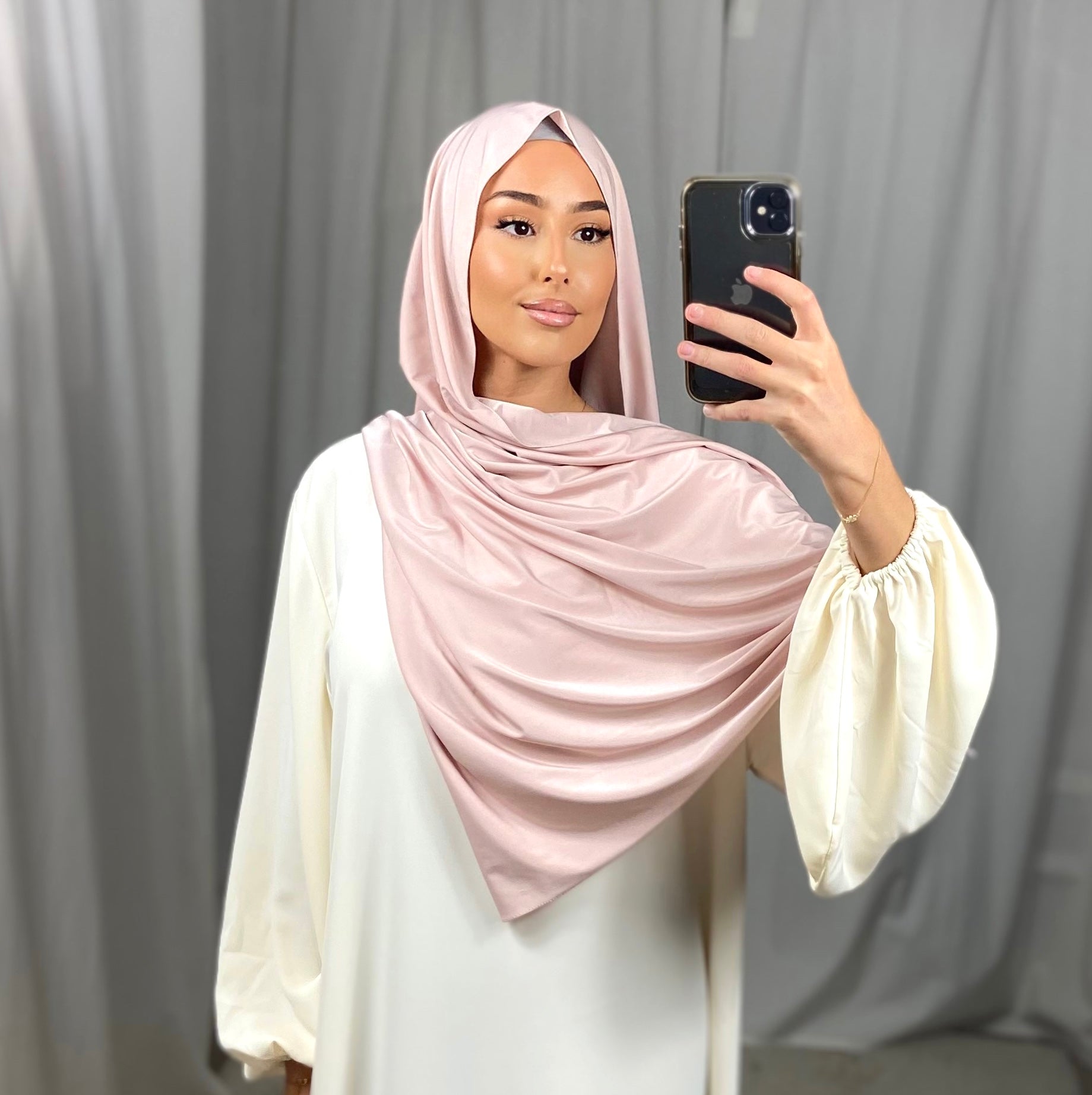 Jersey premium de luxe satiné DUBAI - Chamallow