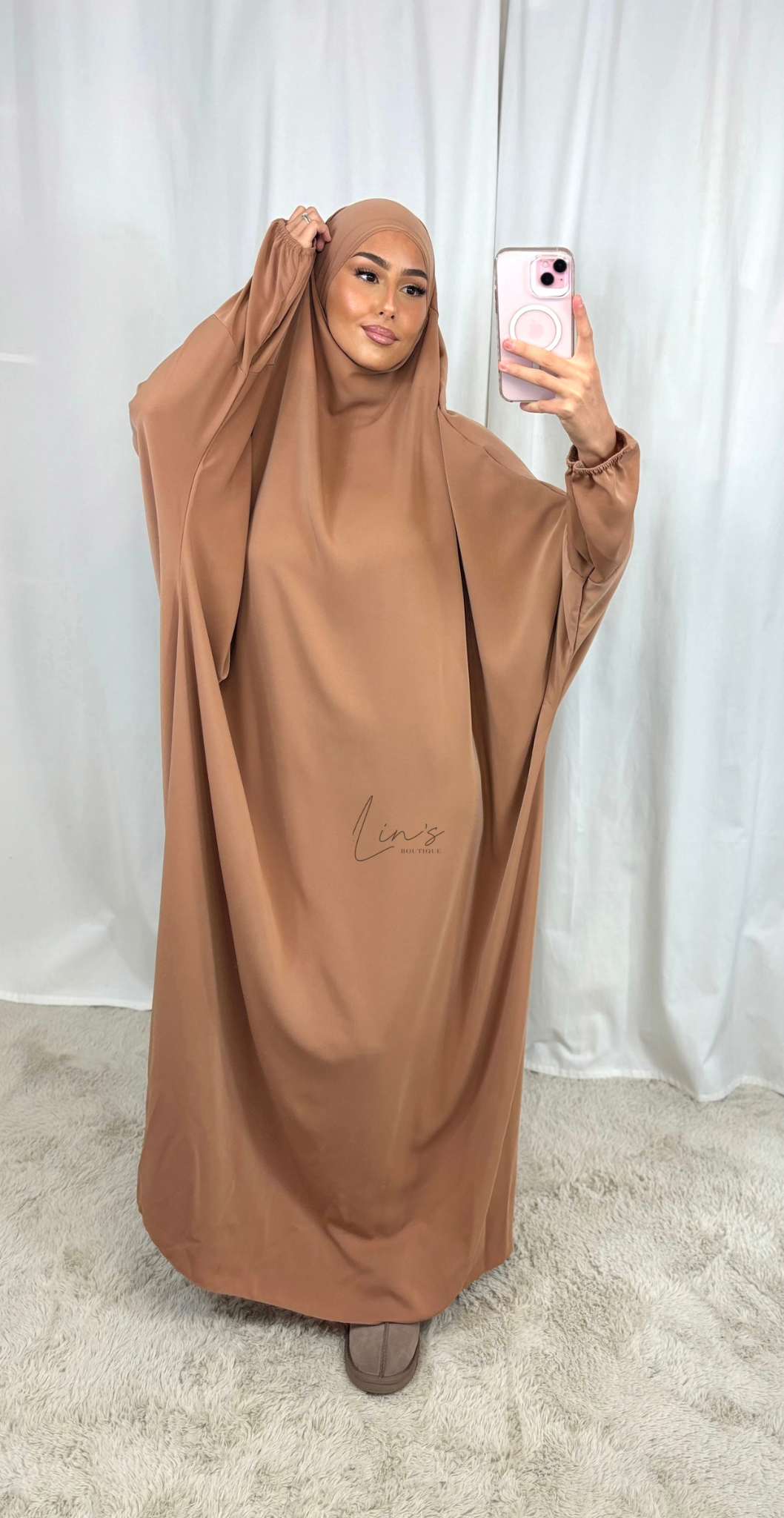 Jilbeb 1 Pièce soie de medine - Sahara foncé