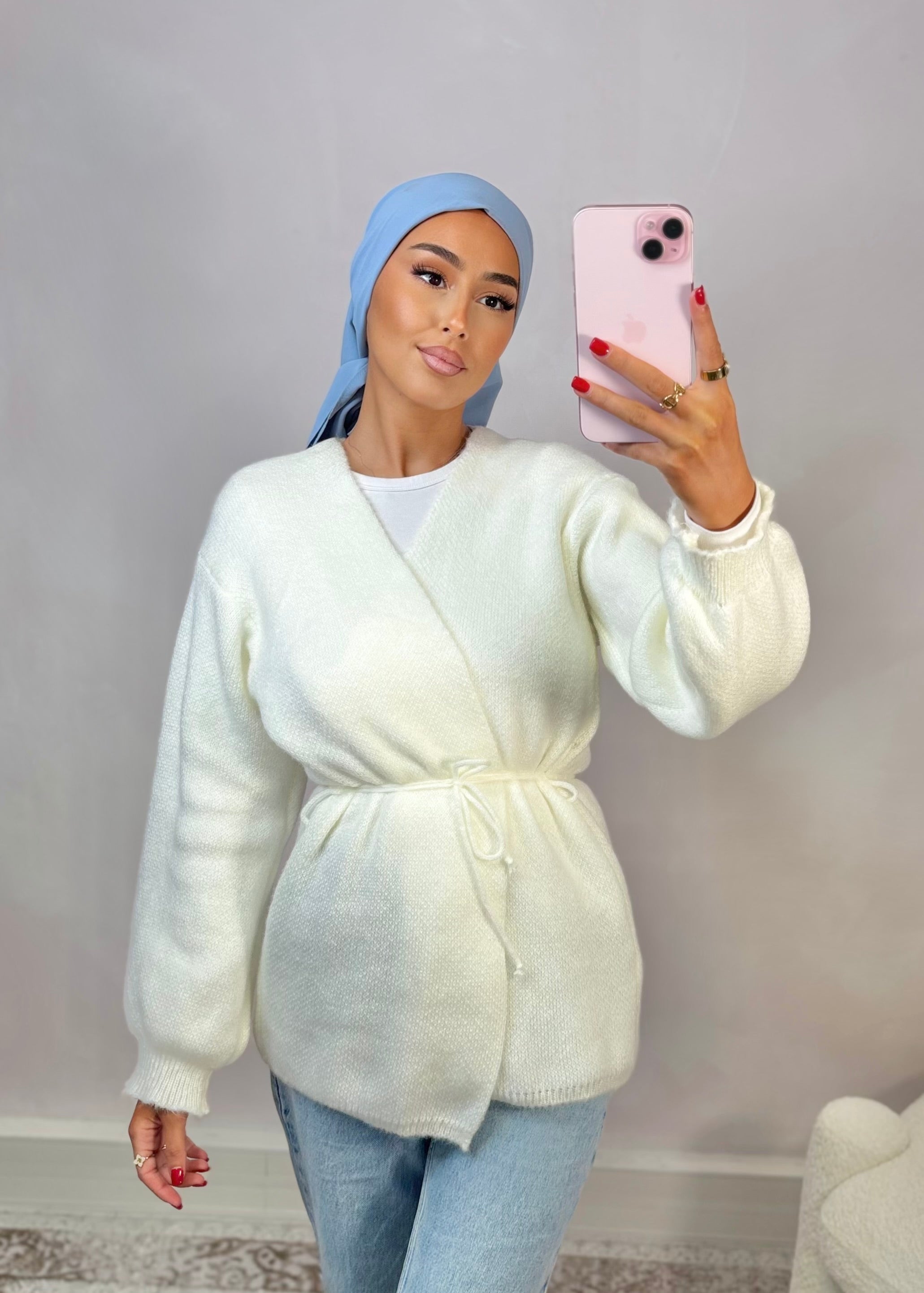 Wrap cardigan - white