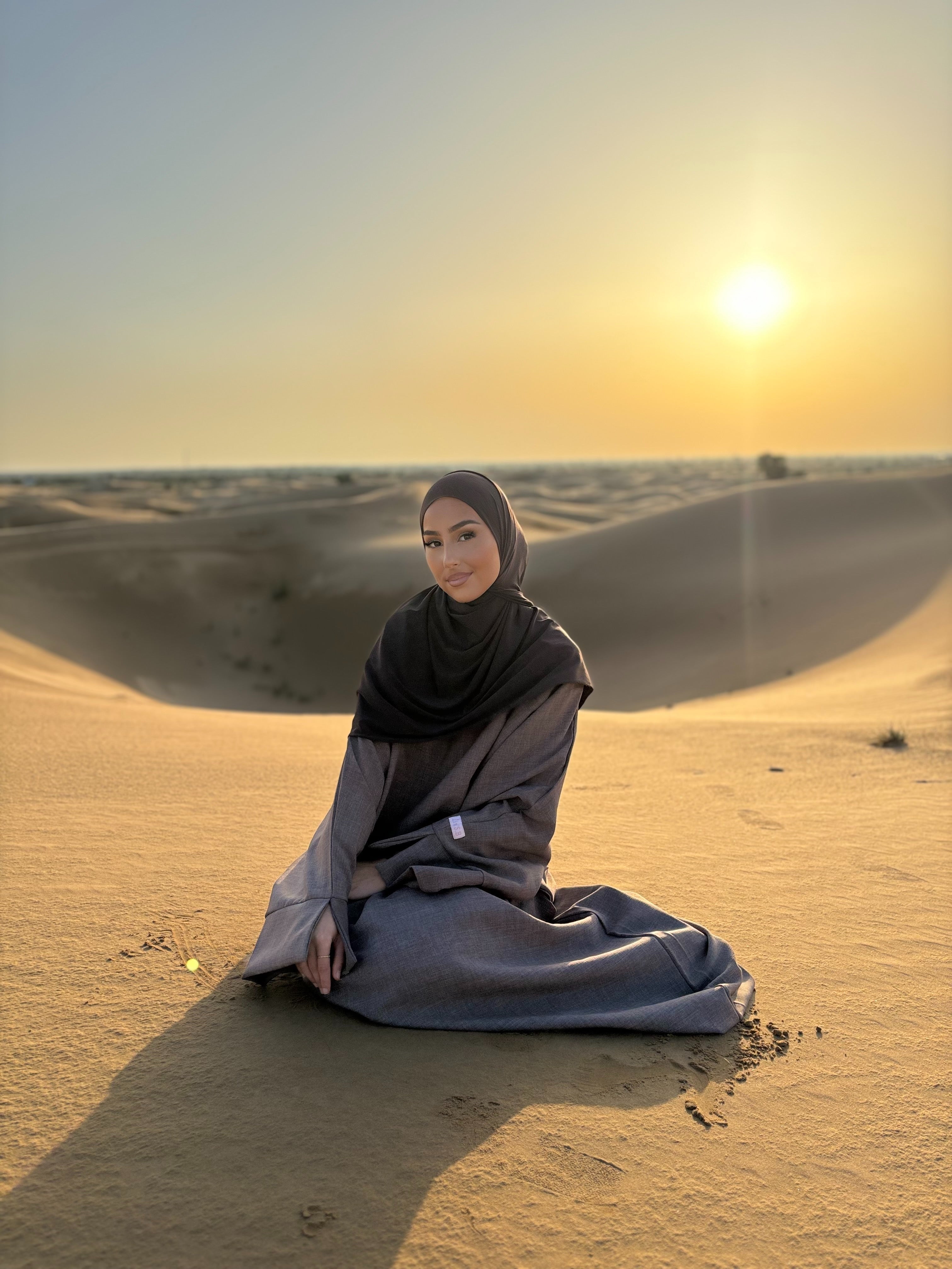 Abaya lin LIN’S B - taupe foncé