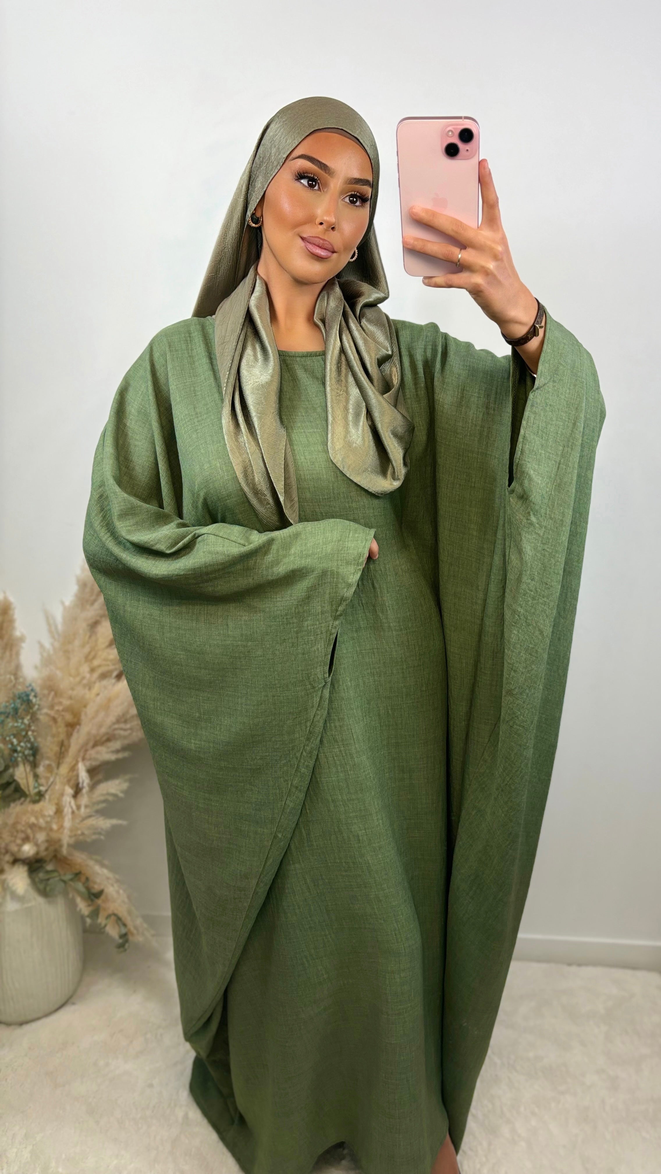 Saudisches Leinenkleid - Khaki