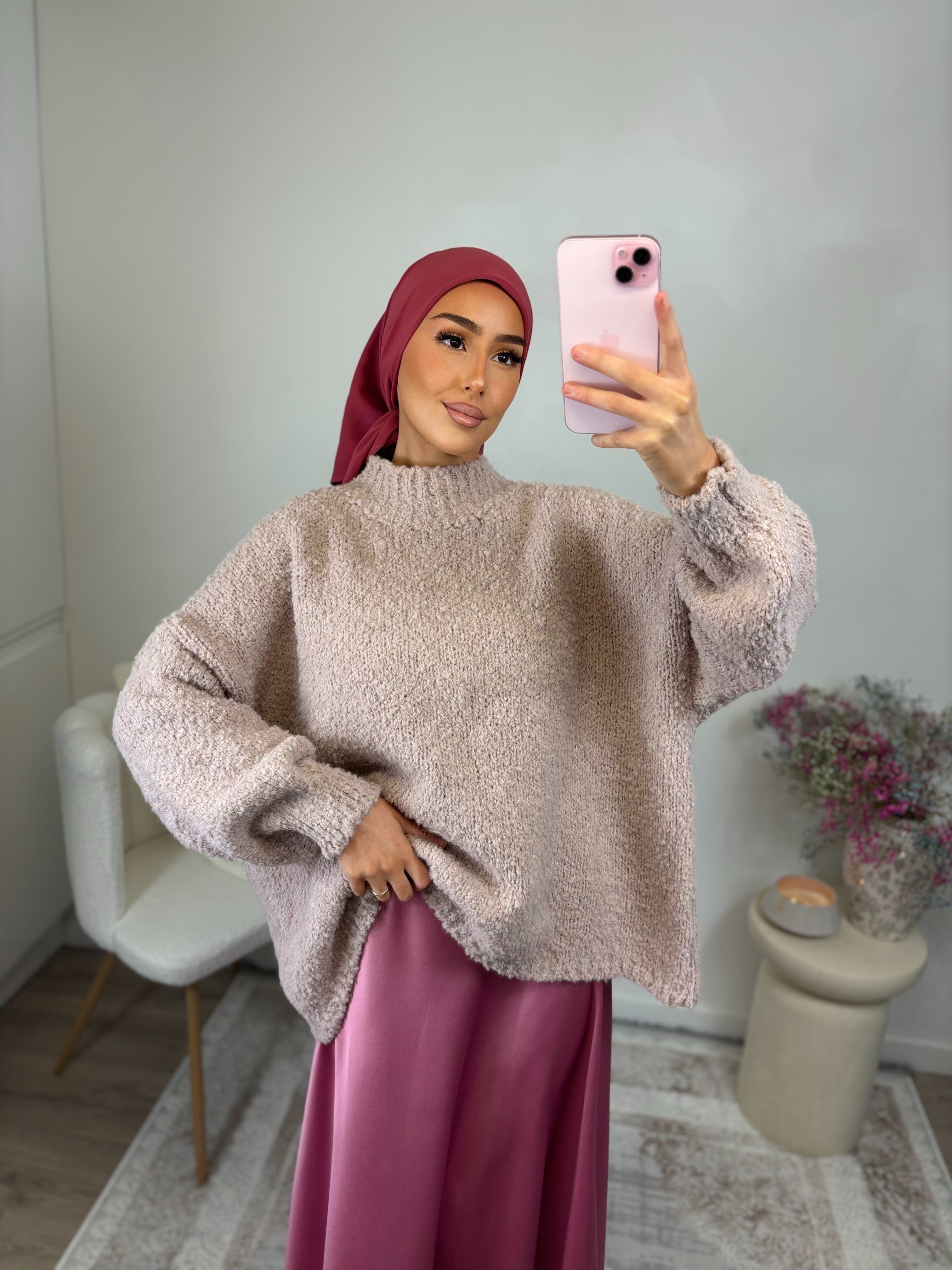 TEDDY sweater - powder pink