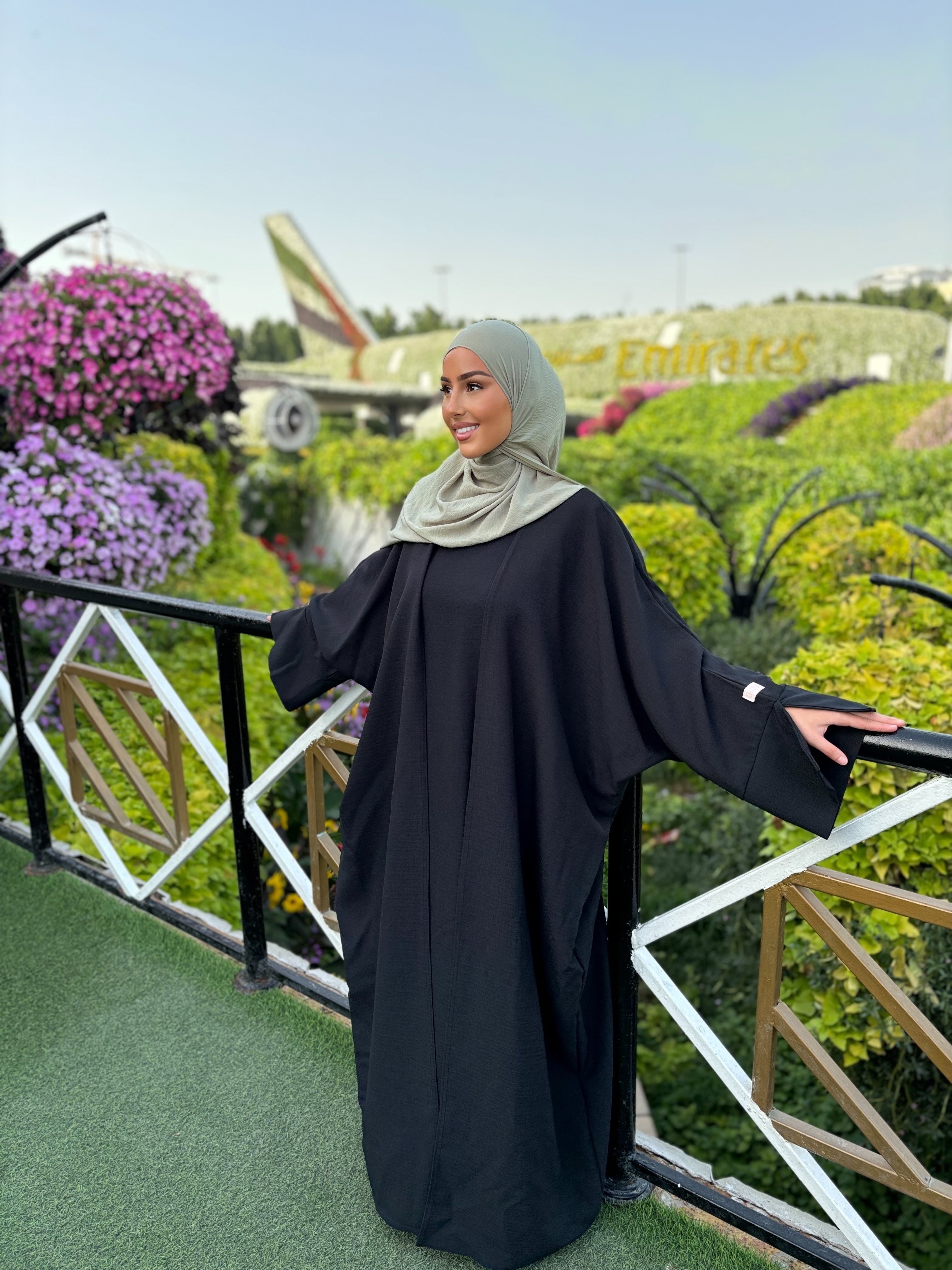 Linen set under abaya + kimono LIN'S B