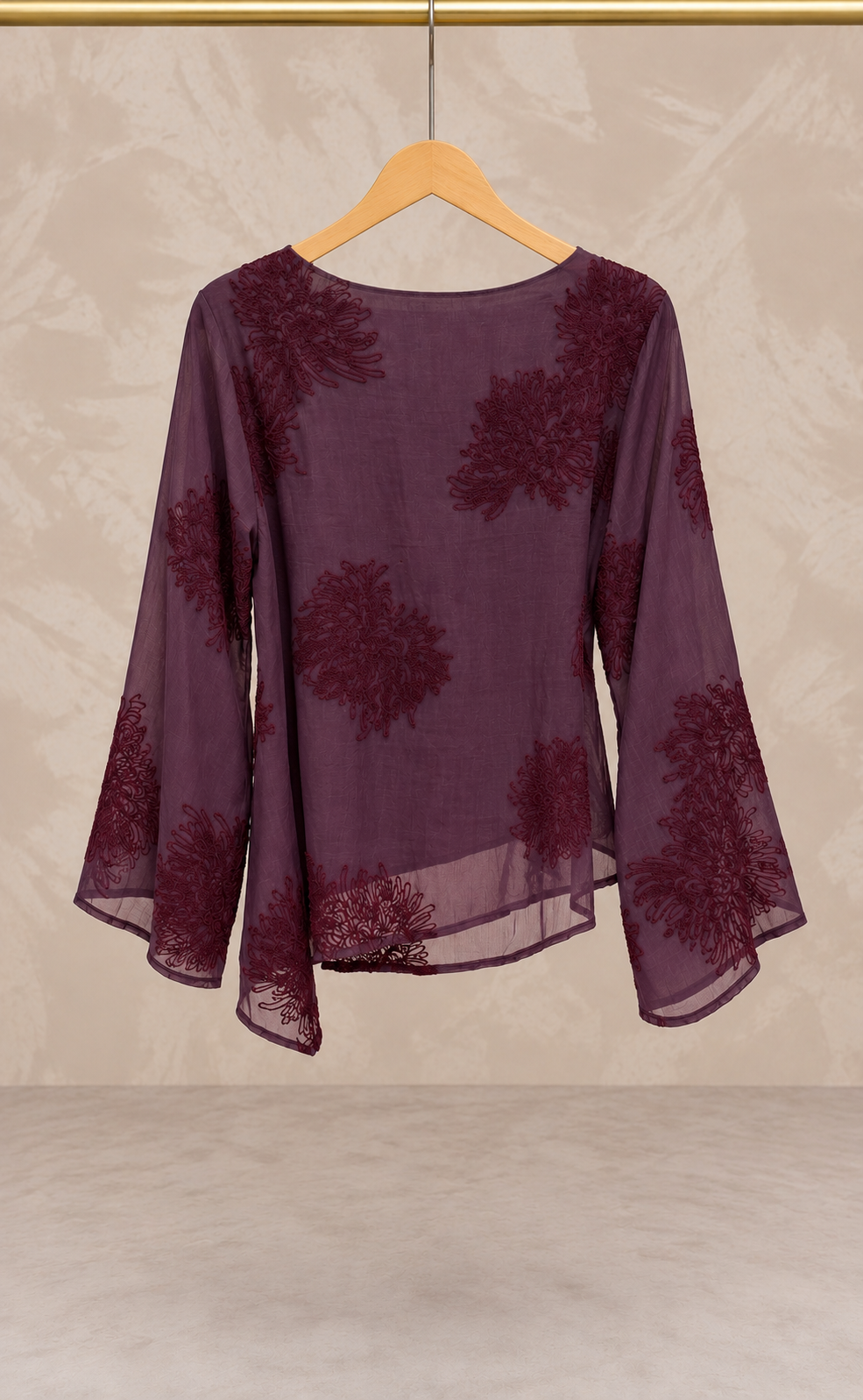 Haut fleur - prune