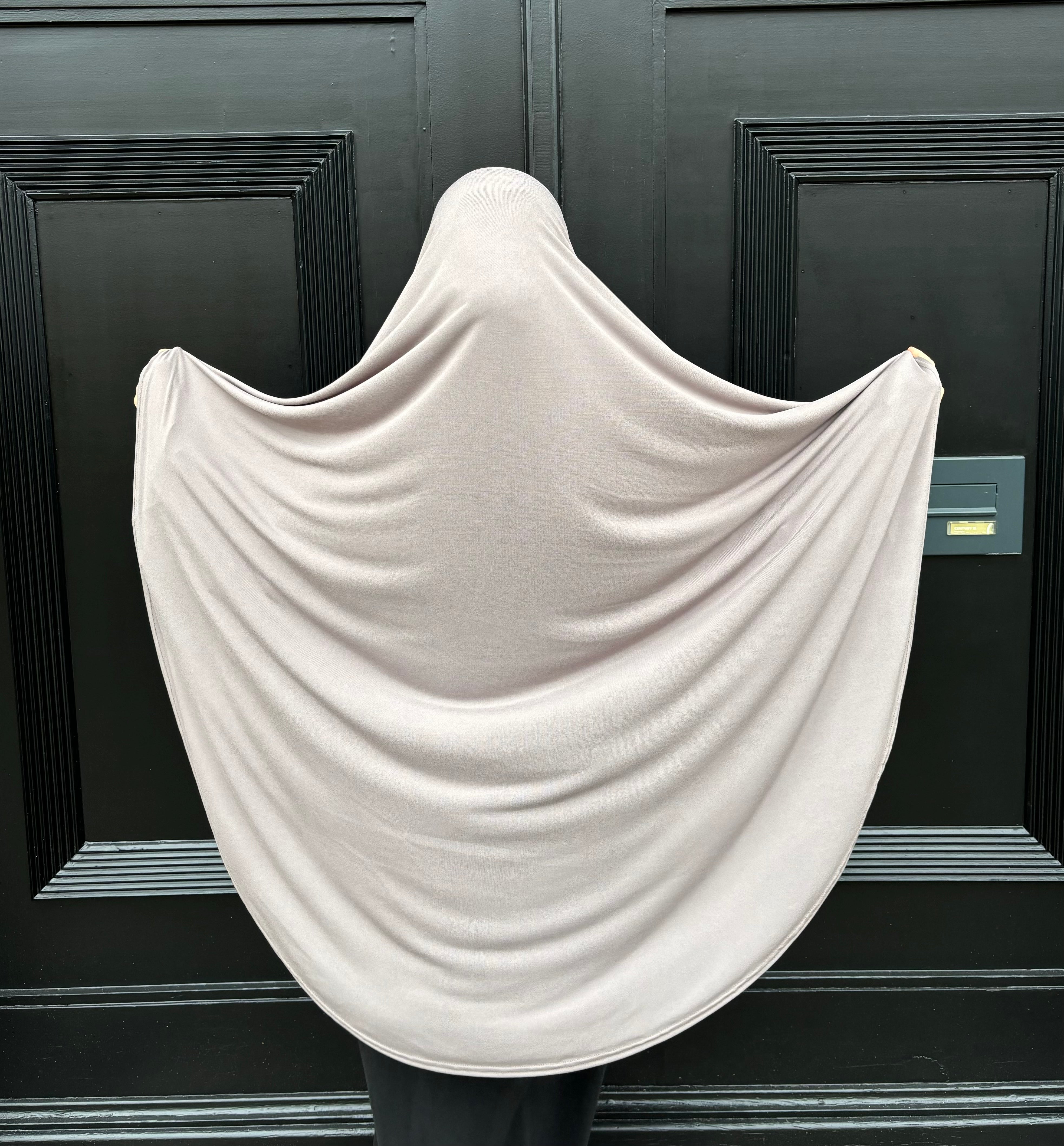 Khimar in luxury premium jersey LIN'S B - Taupe