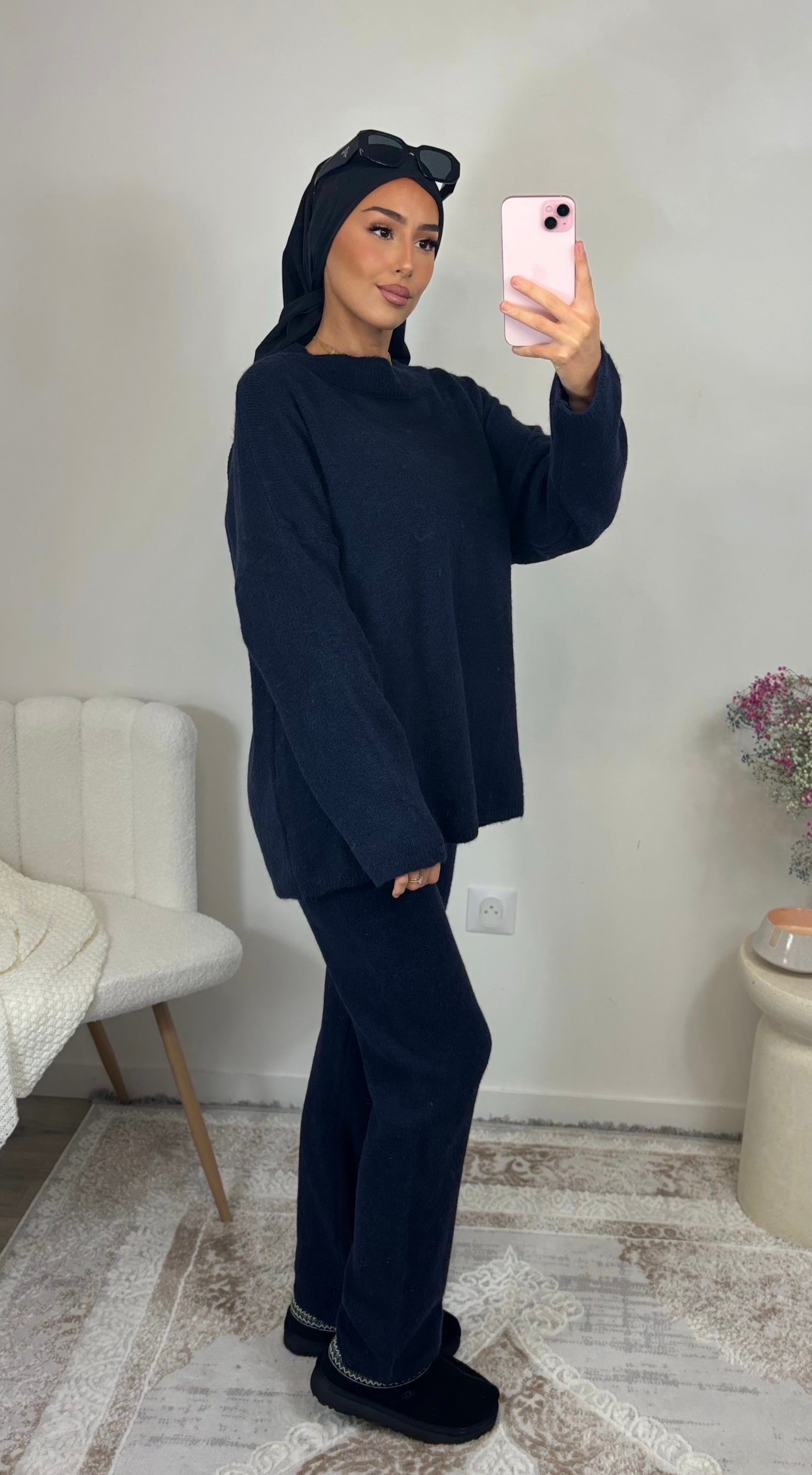 Knitted set - midnight blue