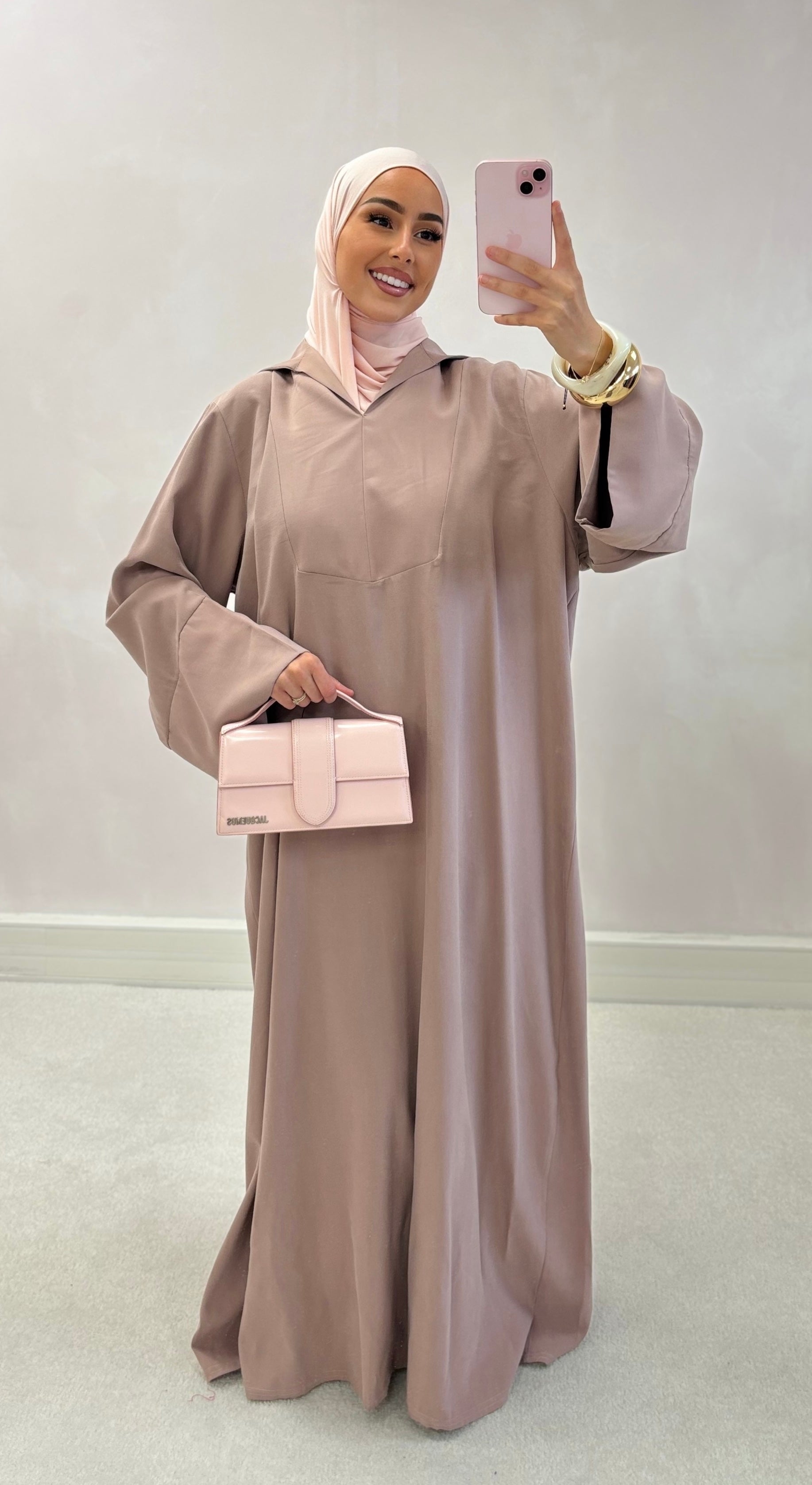 Abaya SOFT - pink taupe