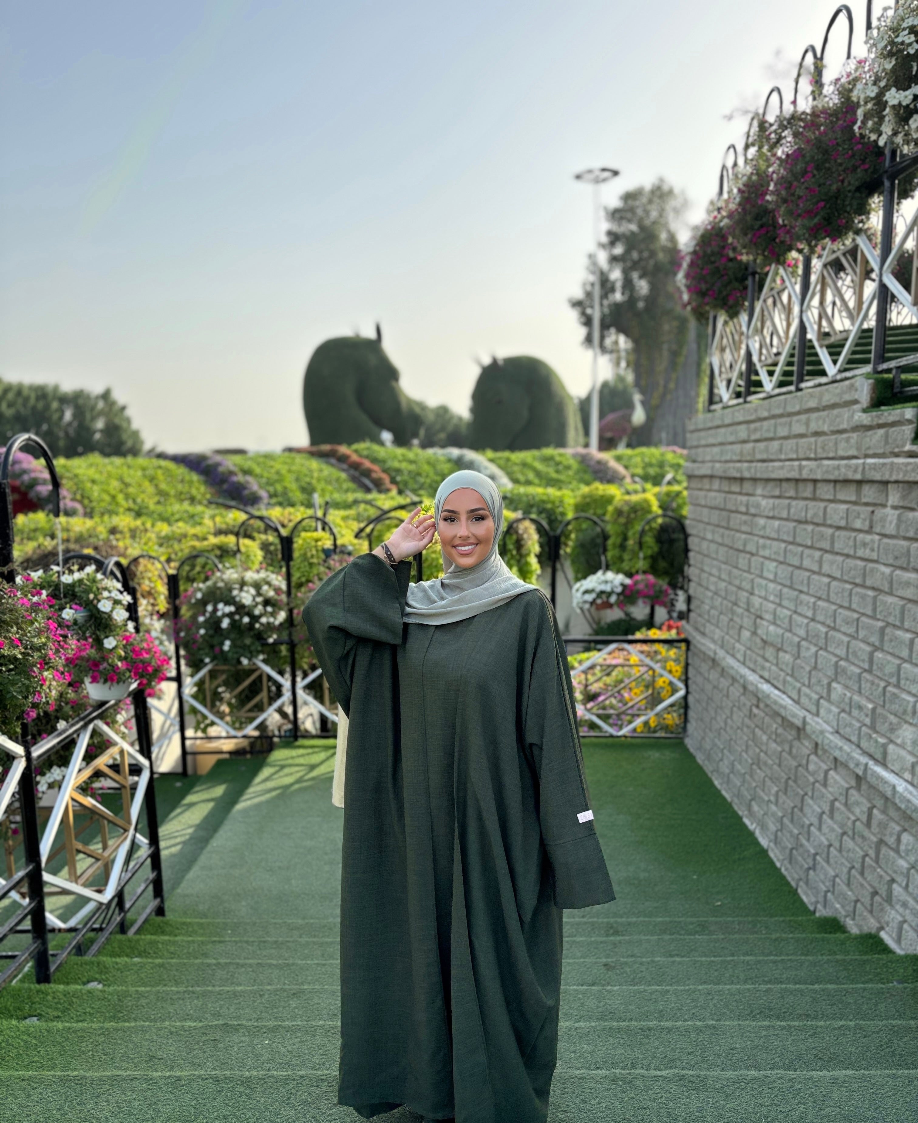 Linen set under abaya + kimono LIN'S B
