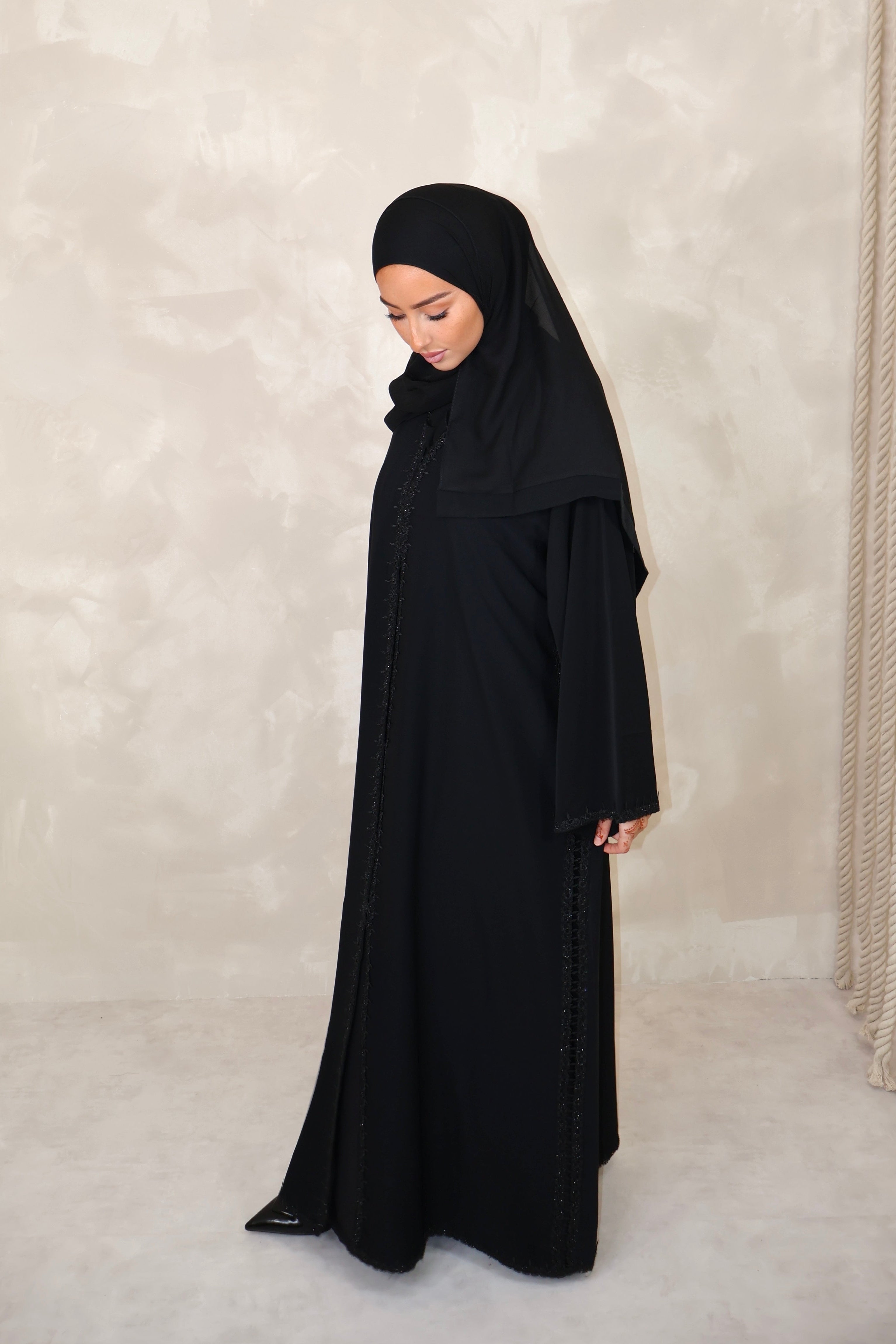 Abaya de Dubai (n77) - LAYALI BLACK