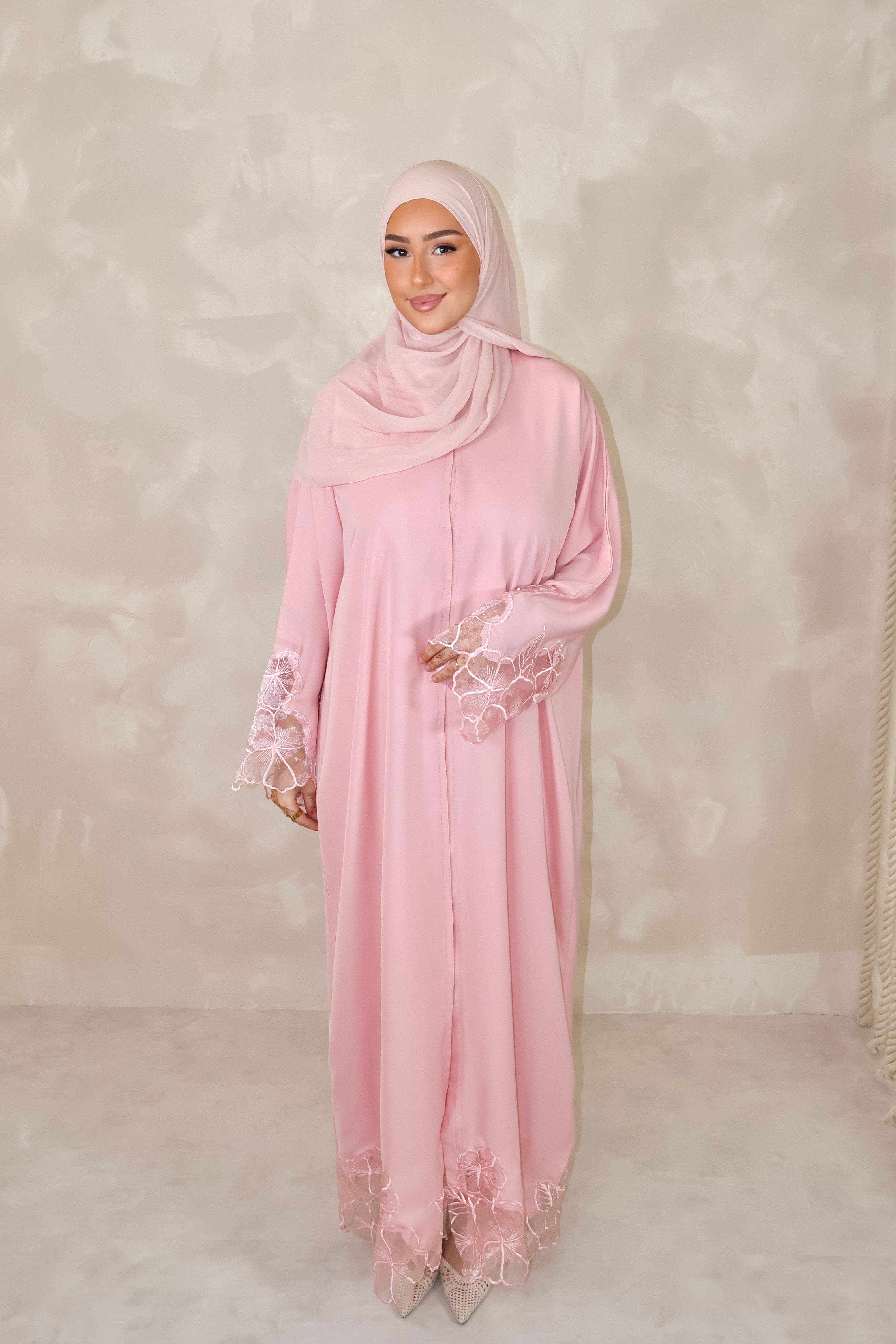 Abaya de Dubai (n112) - ARABIA BABY PINK