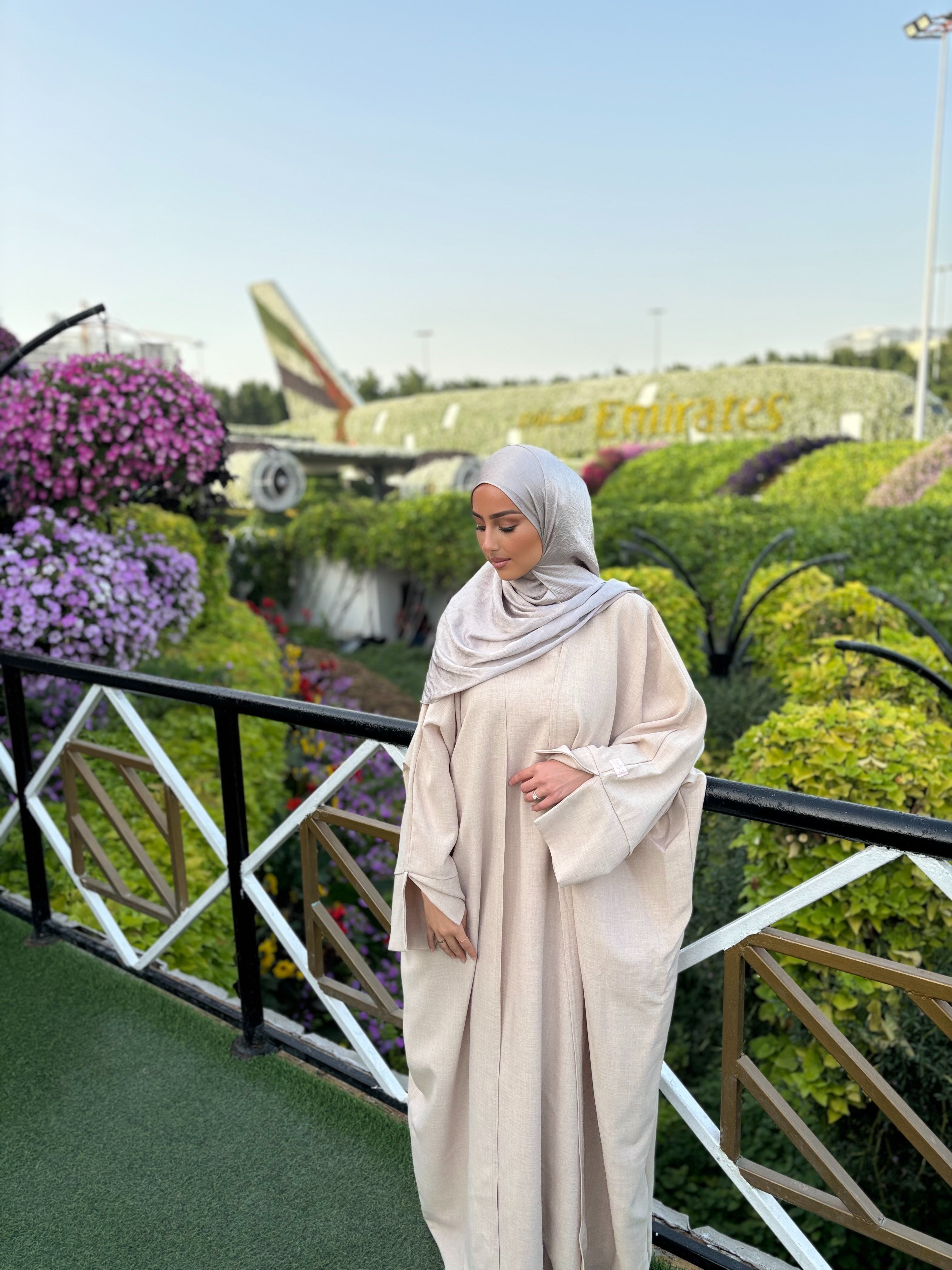Linen set under abaya + kimono LIN'S B