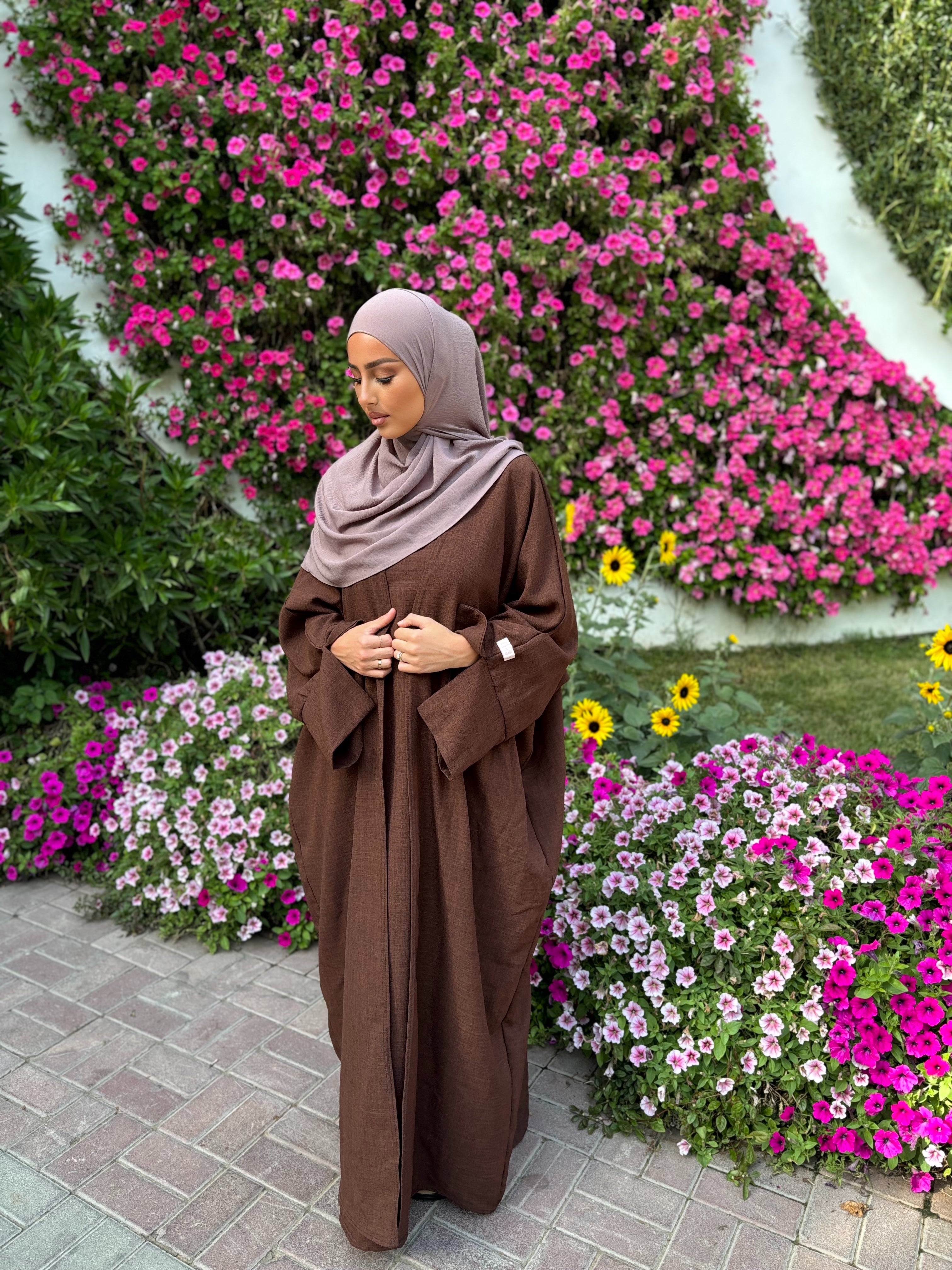 Set lin sous abaya + kimono LIN’S B