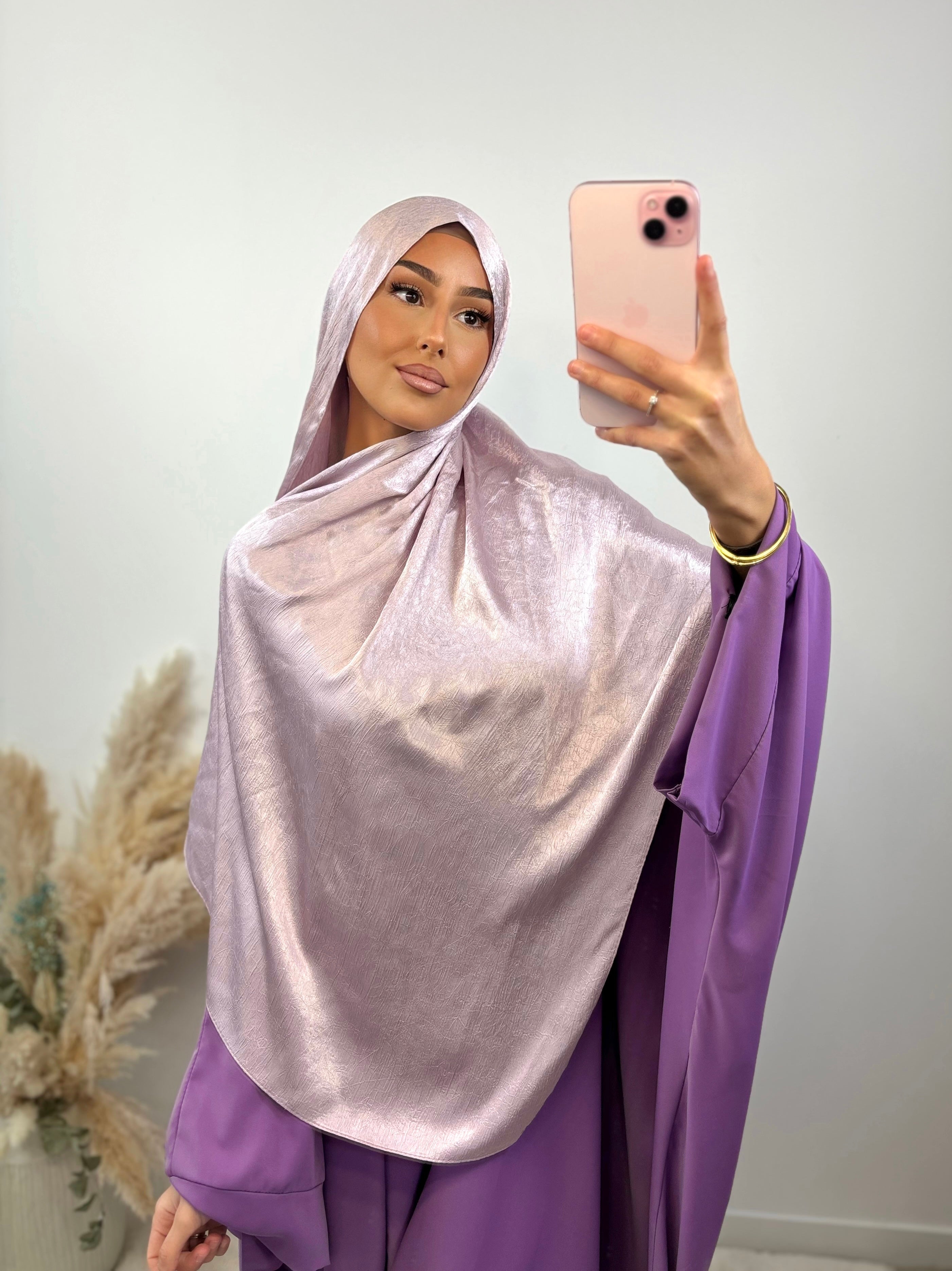 Voile satiné réversible - baby Lila