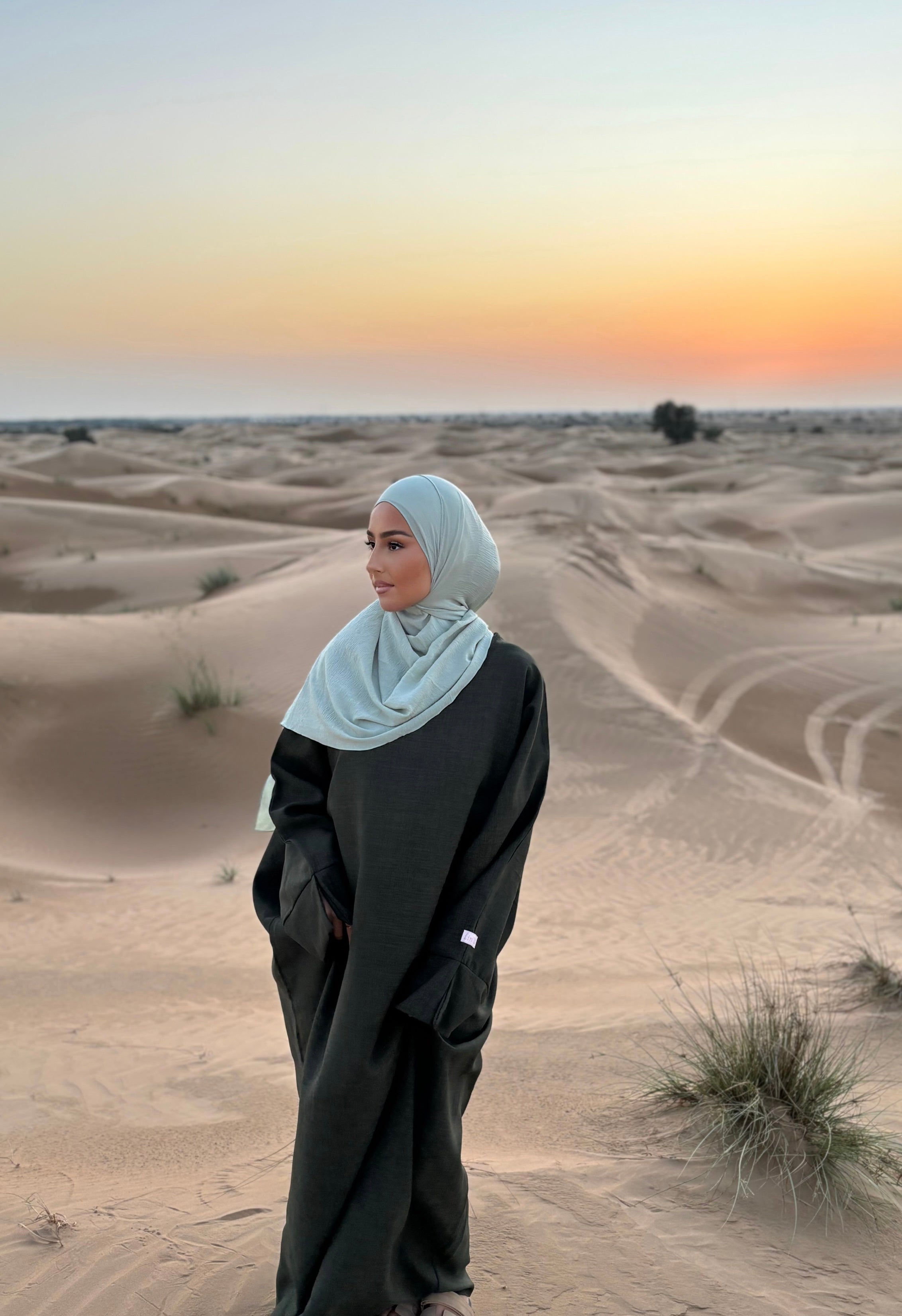 Abaya lin LIN’S B - kaki foncé