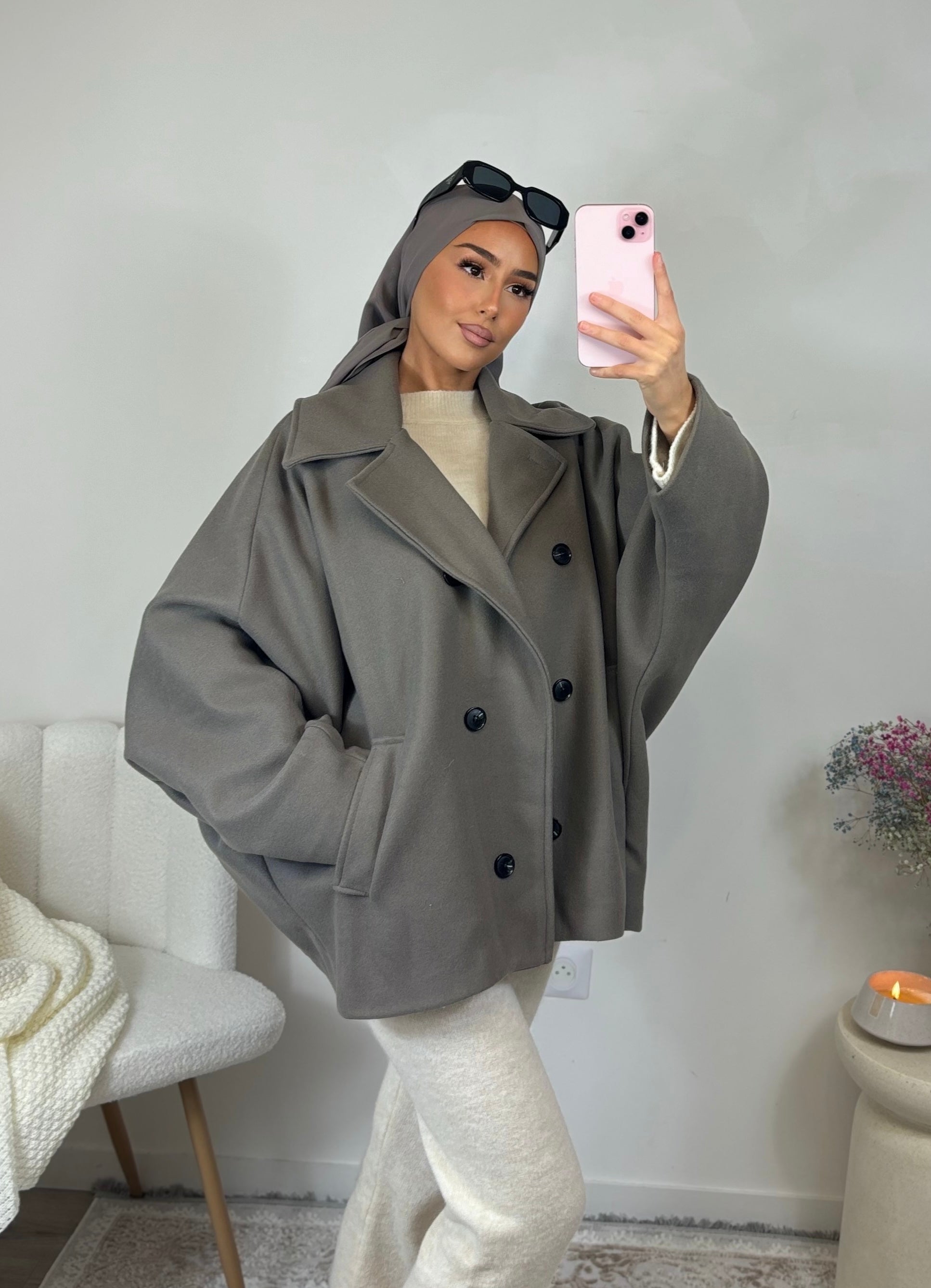 Dupe Z Mantel - Taupe