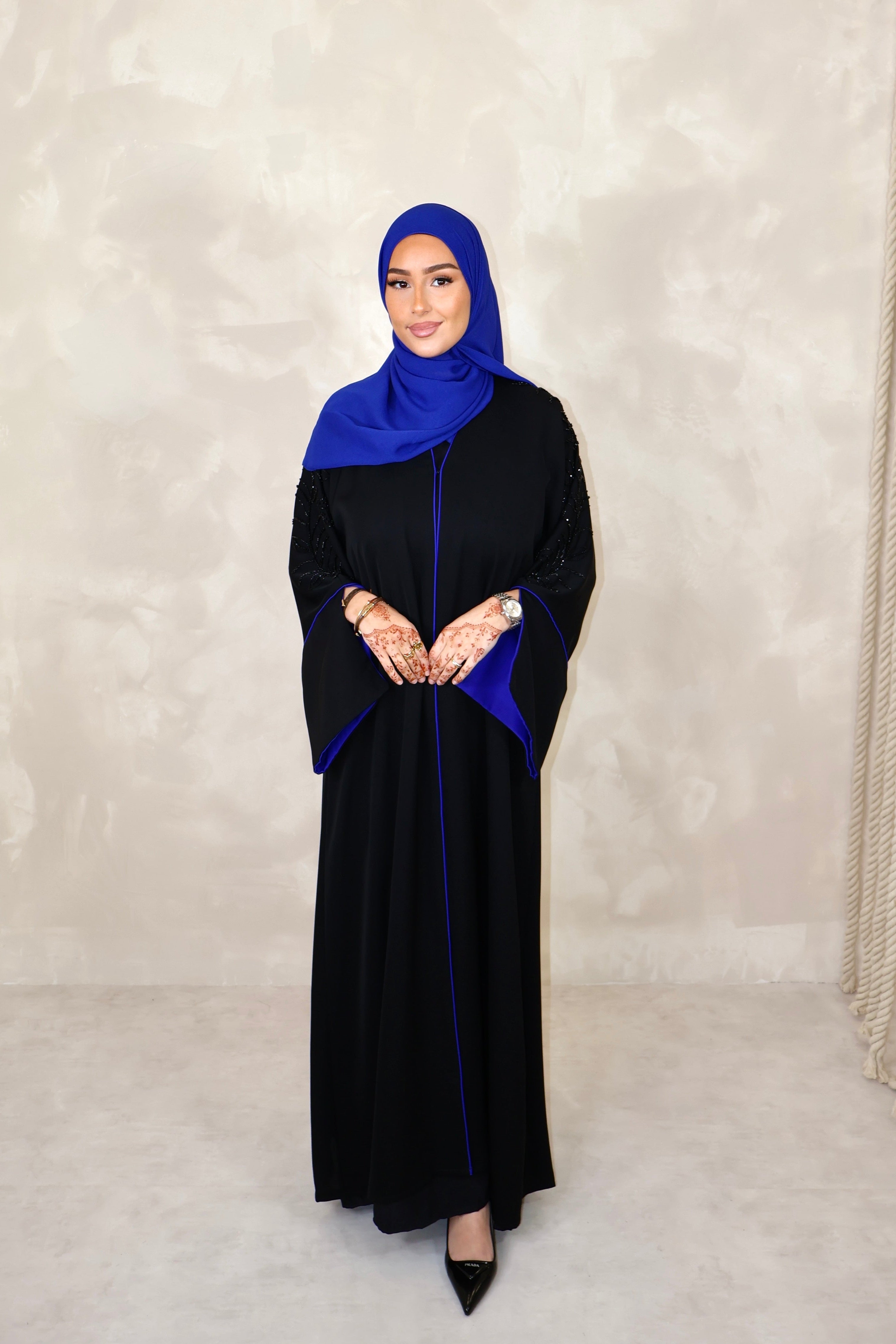 Abaya de Dubai (n88) - IMPÉRIAL ROYAL BLUE