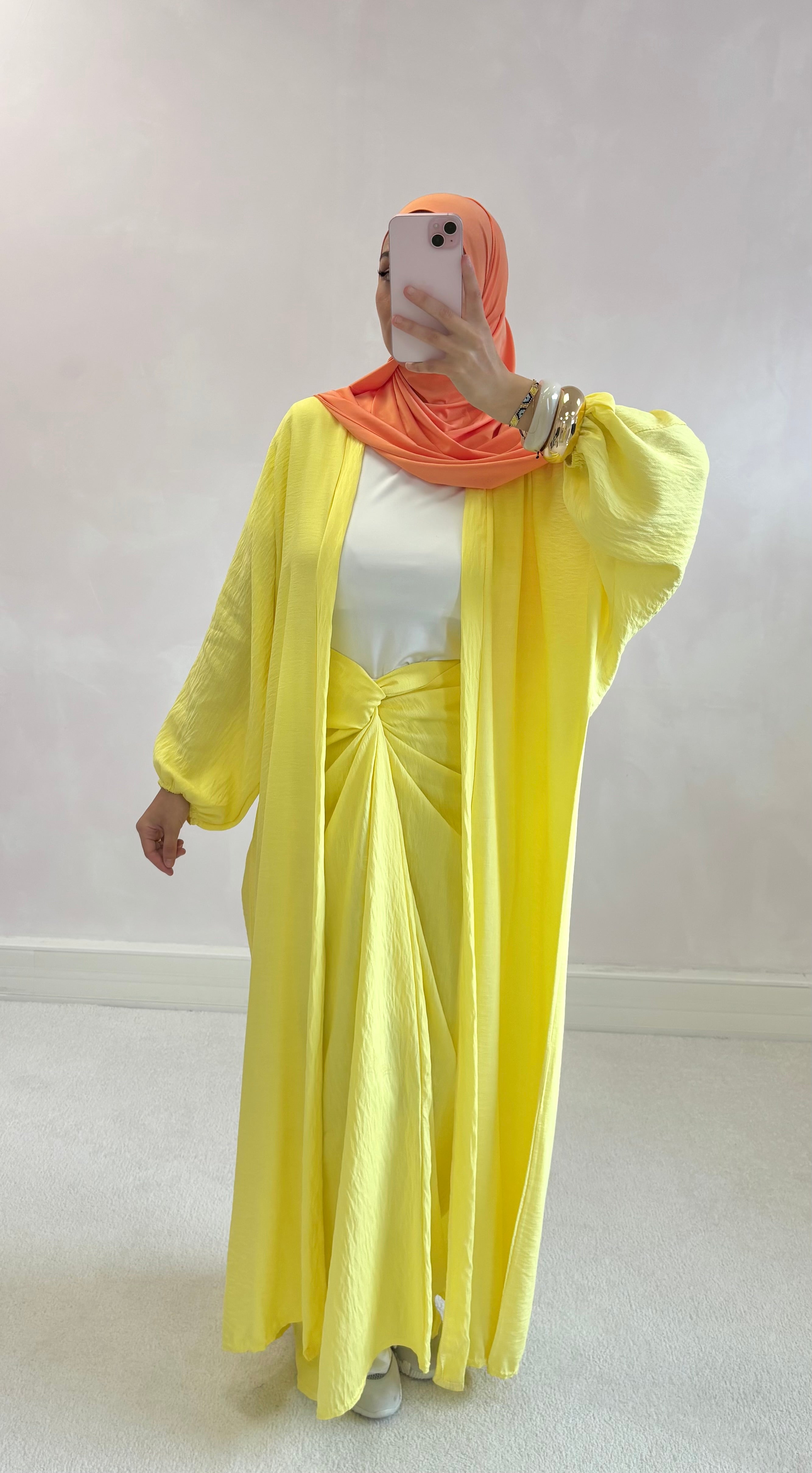 EMIRA linen set - yellow