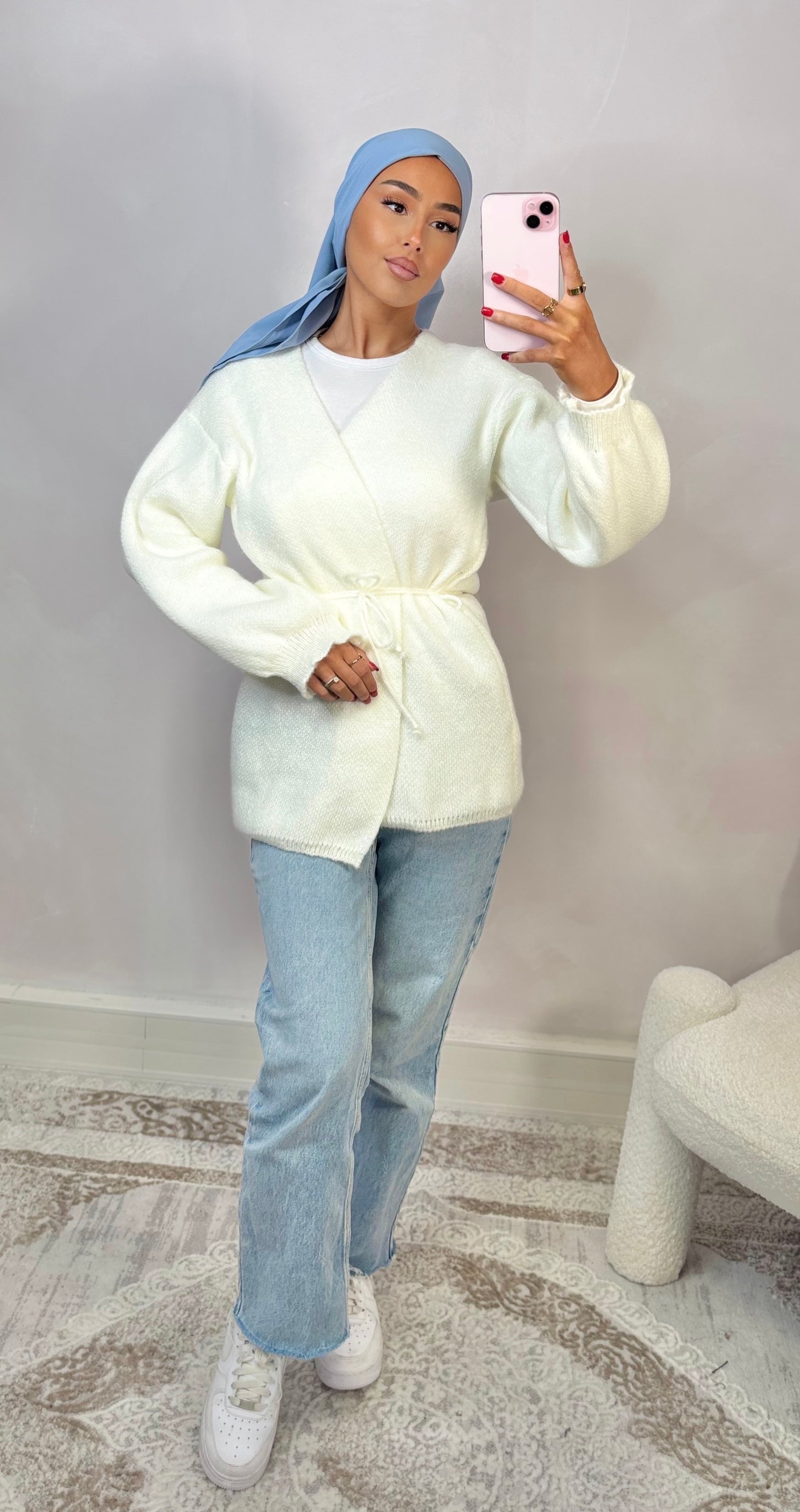 Wrap cardigan - white
