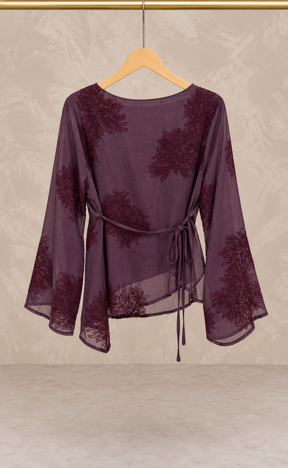 Haut fleur - prune