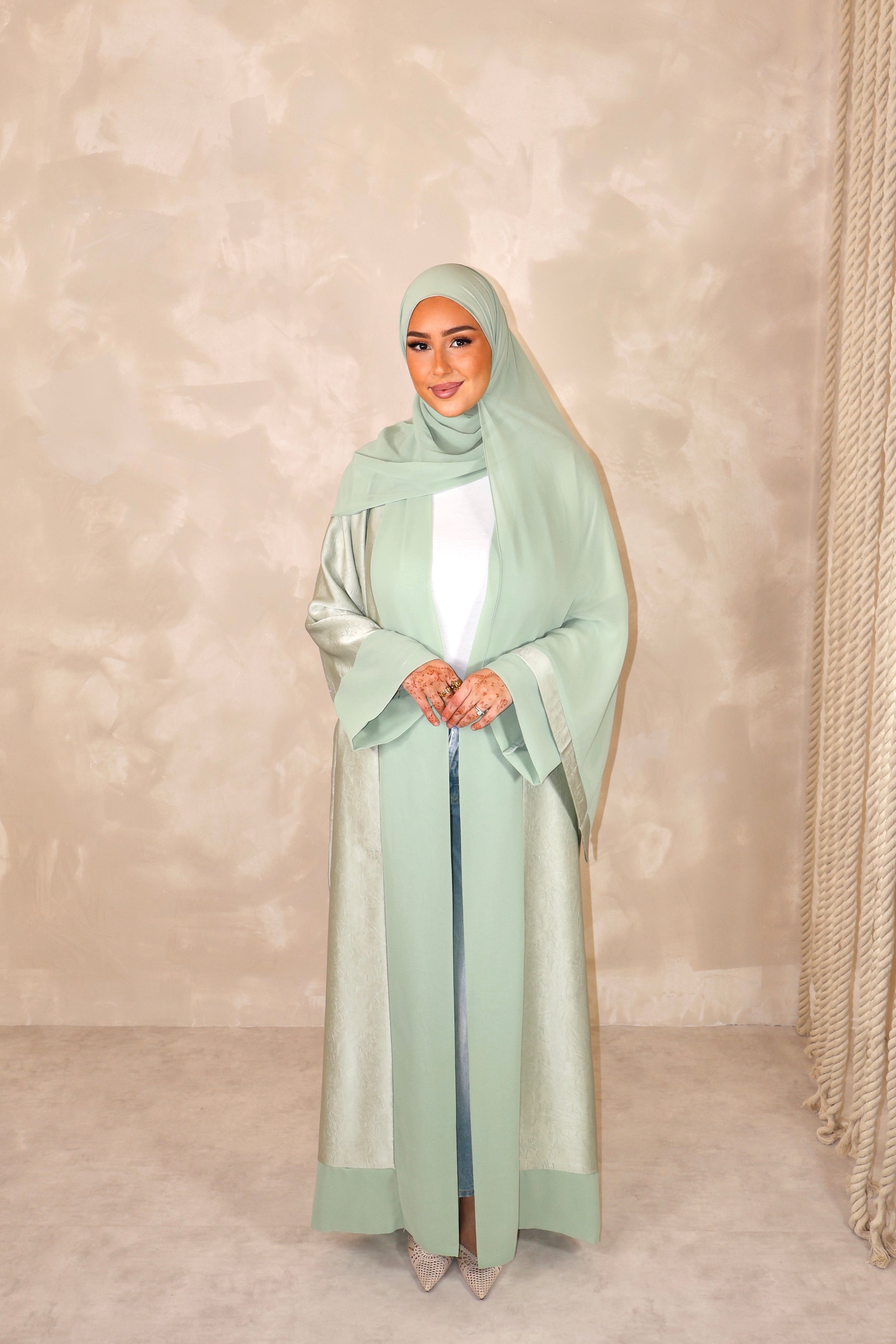 Kimono de Dubai (n102) - OPAL AQUA GREEN