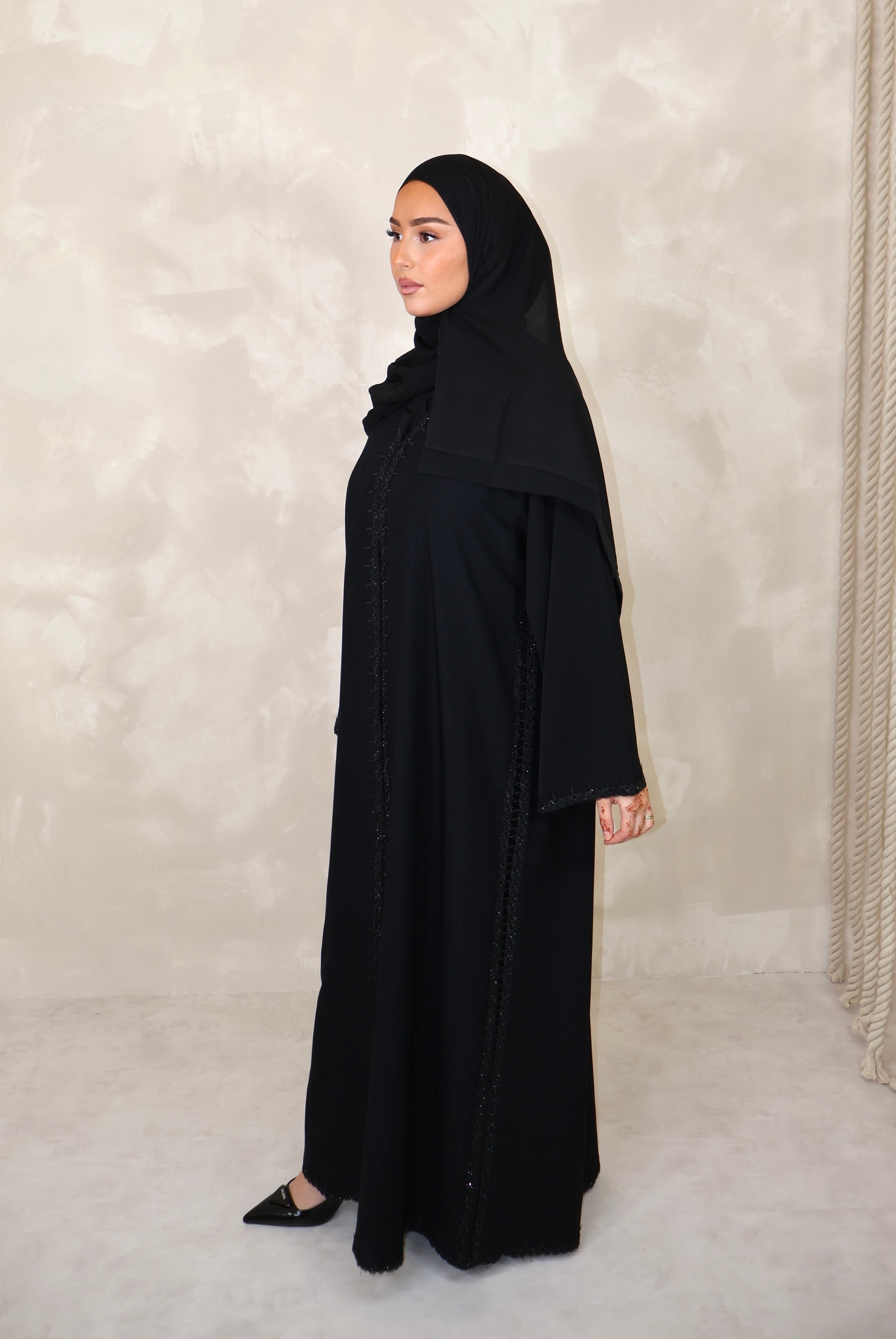 Abaya de Dubai (n77) - LAYALI BLACK