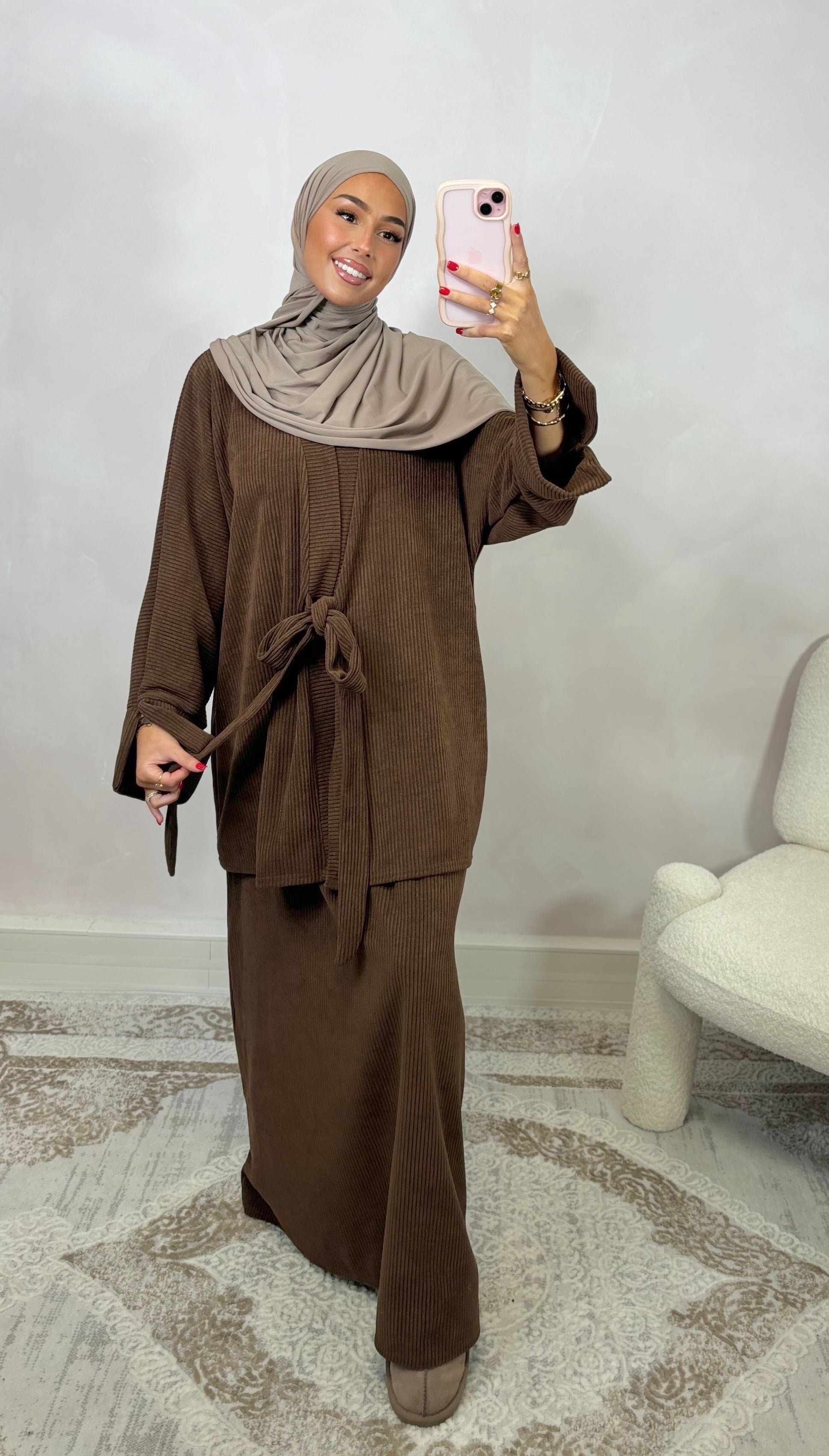 NYSSA skirt set - dark brown