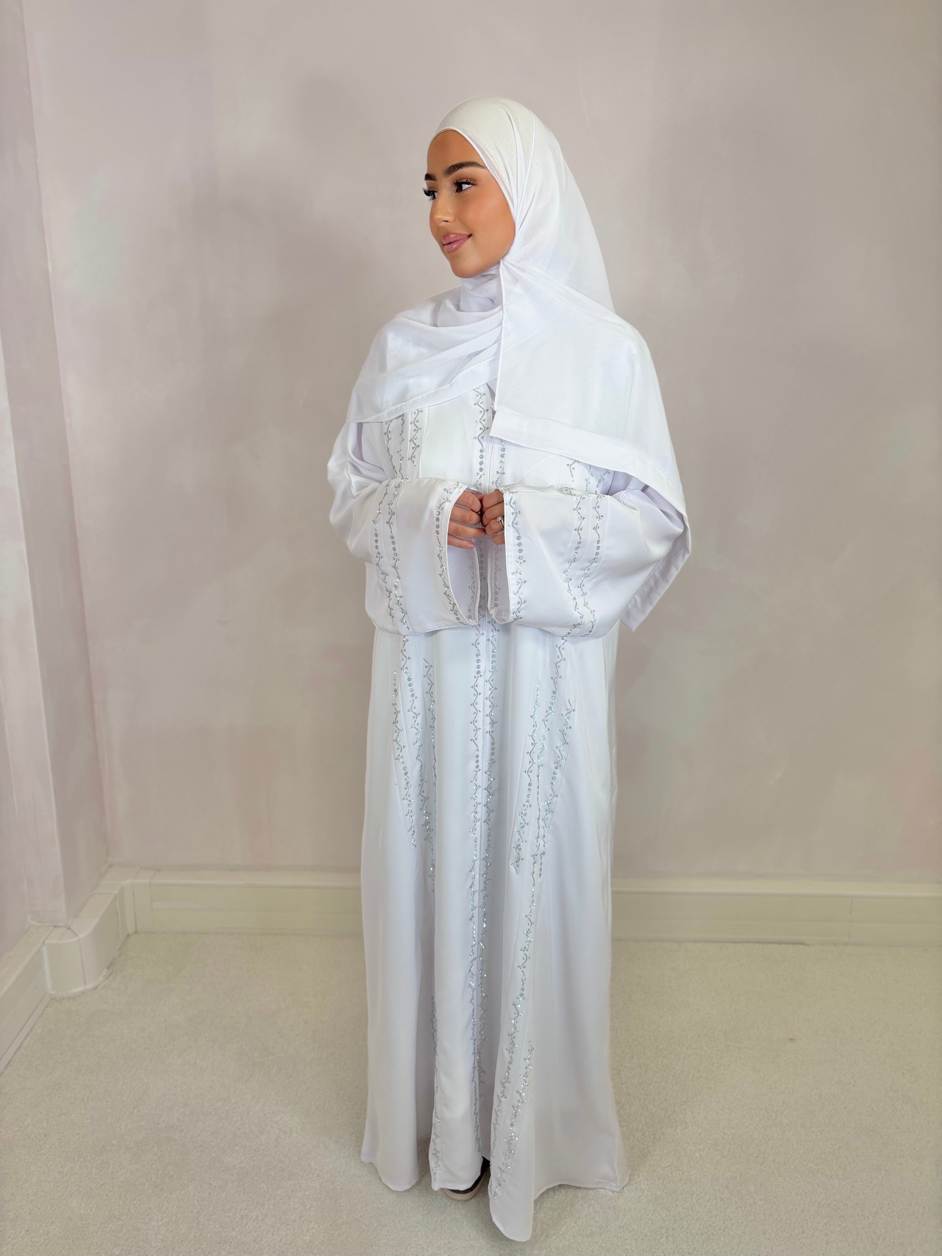 Abaya from Dubai NOOR (n7) - White