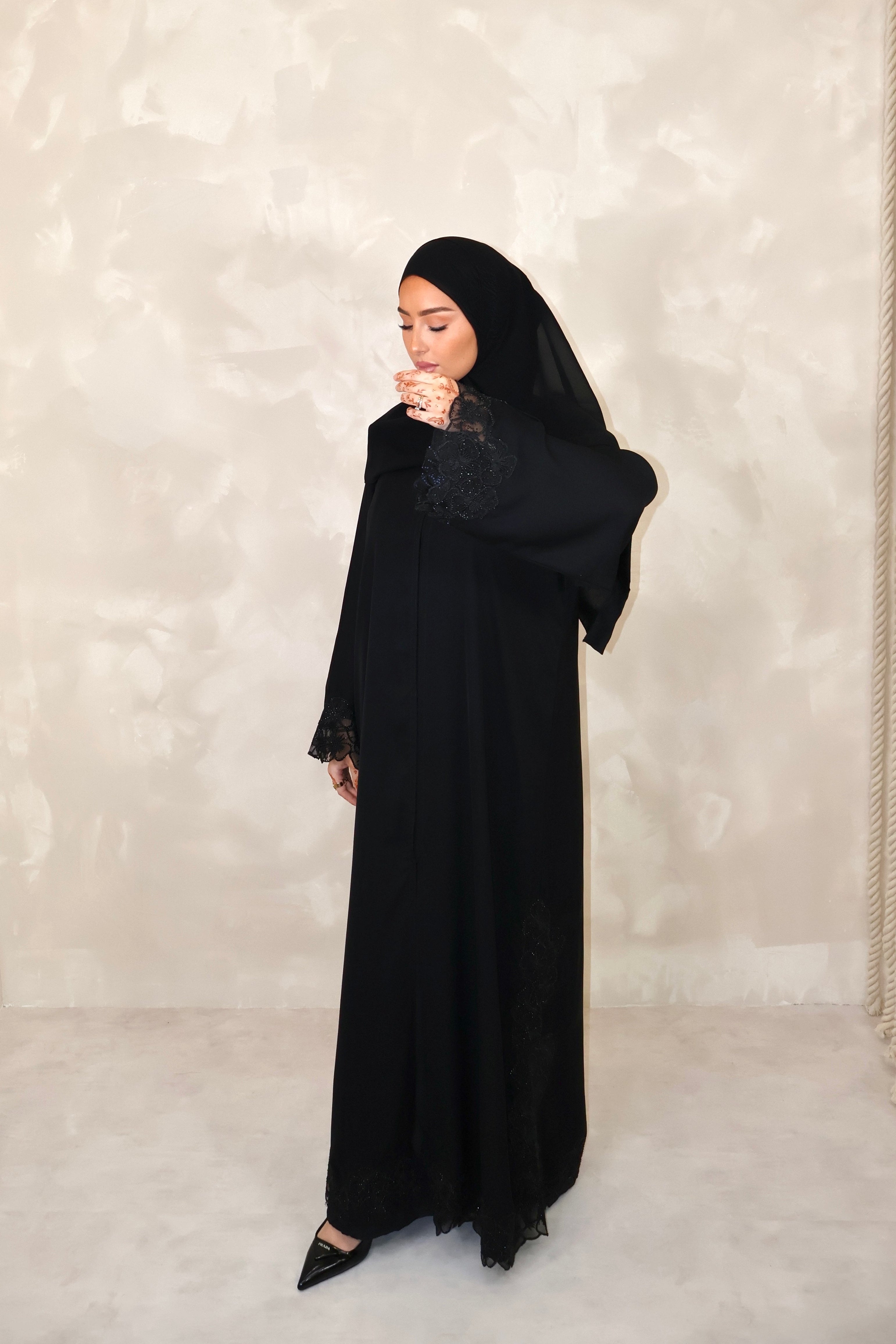 Abaya de Dubai (n106) - PRIVILÈGE BLACK