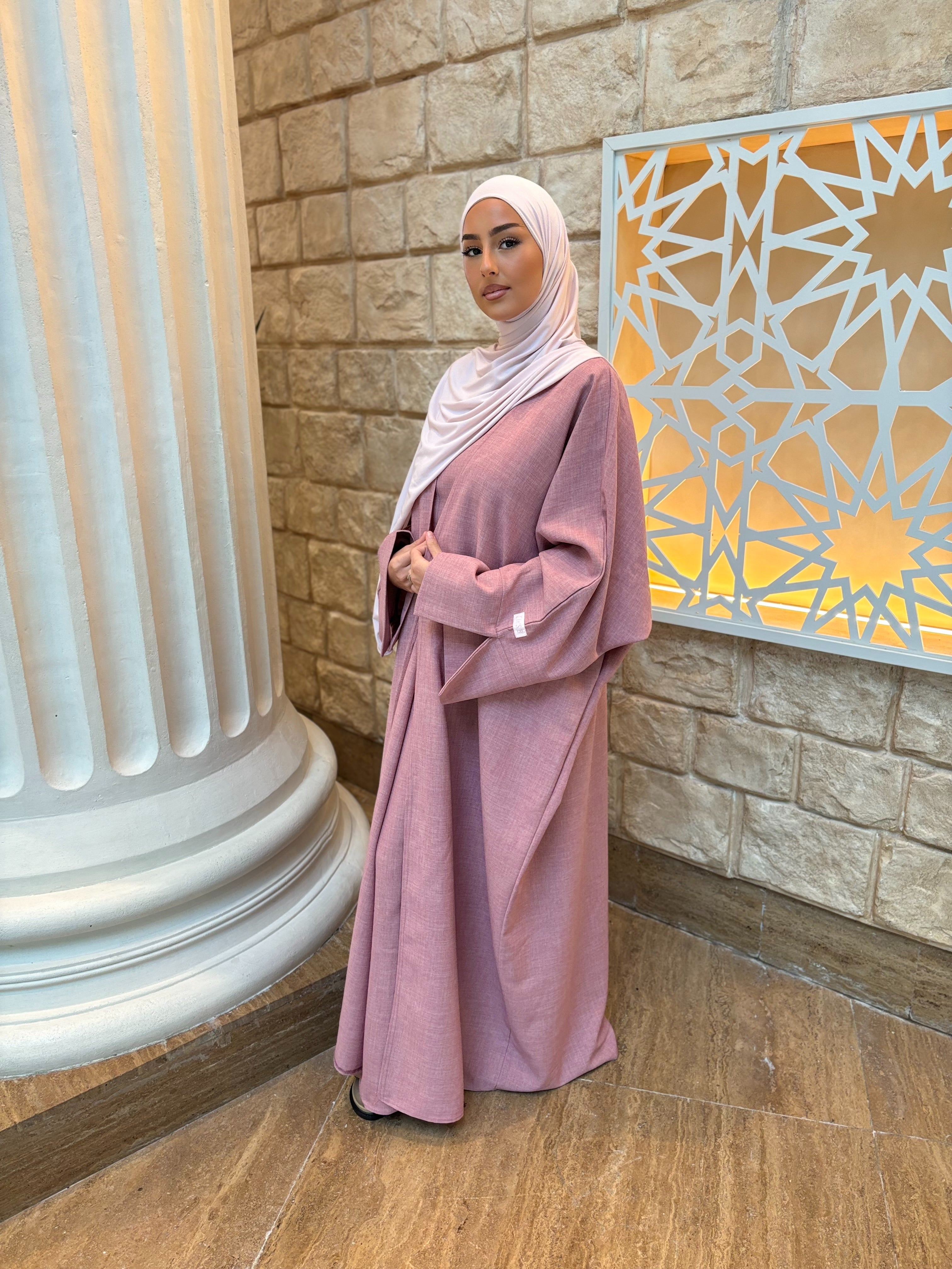 Linen set under abaya + kimono LIN'S B