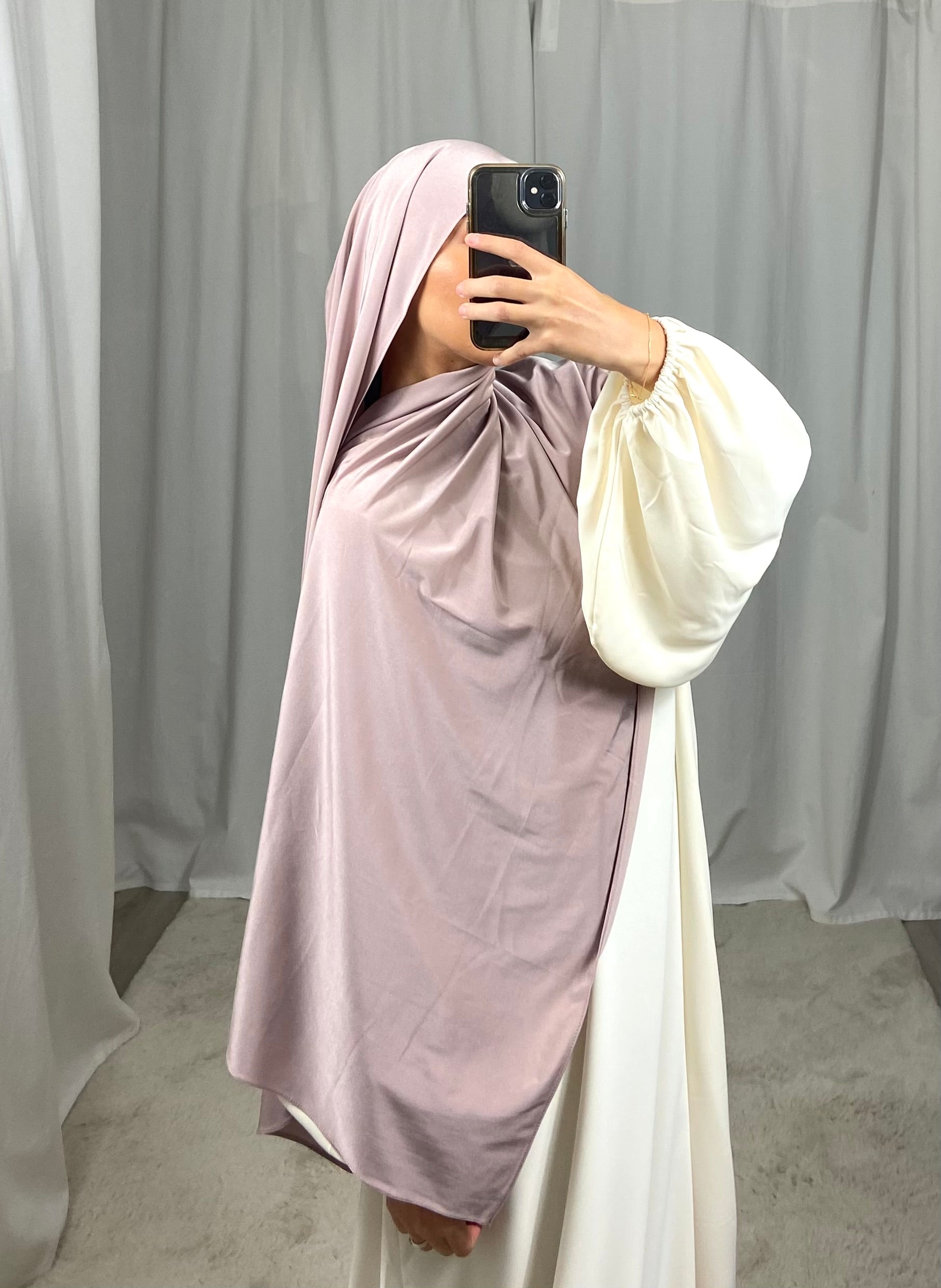 Jersey premium de luxe satiné DUBAI - VIEUX ROSE