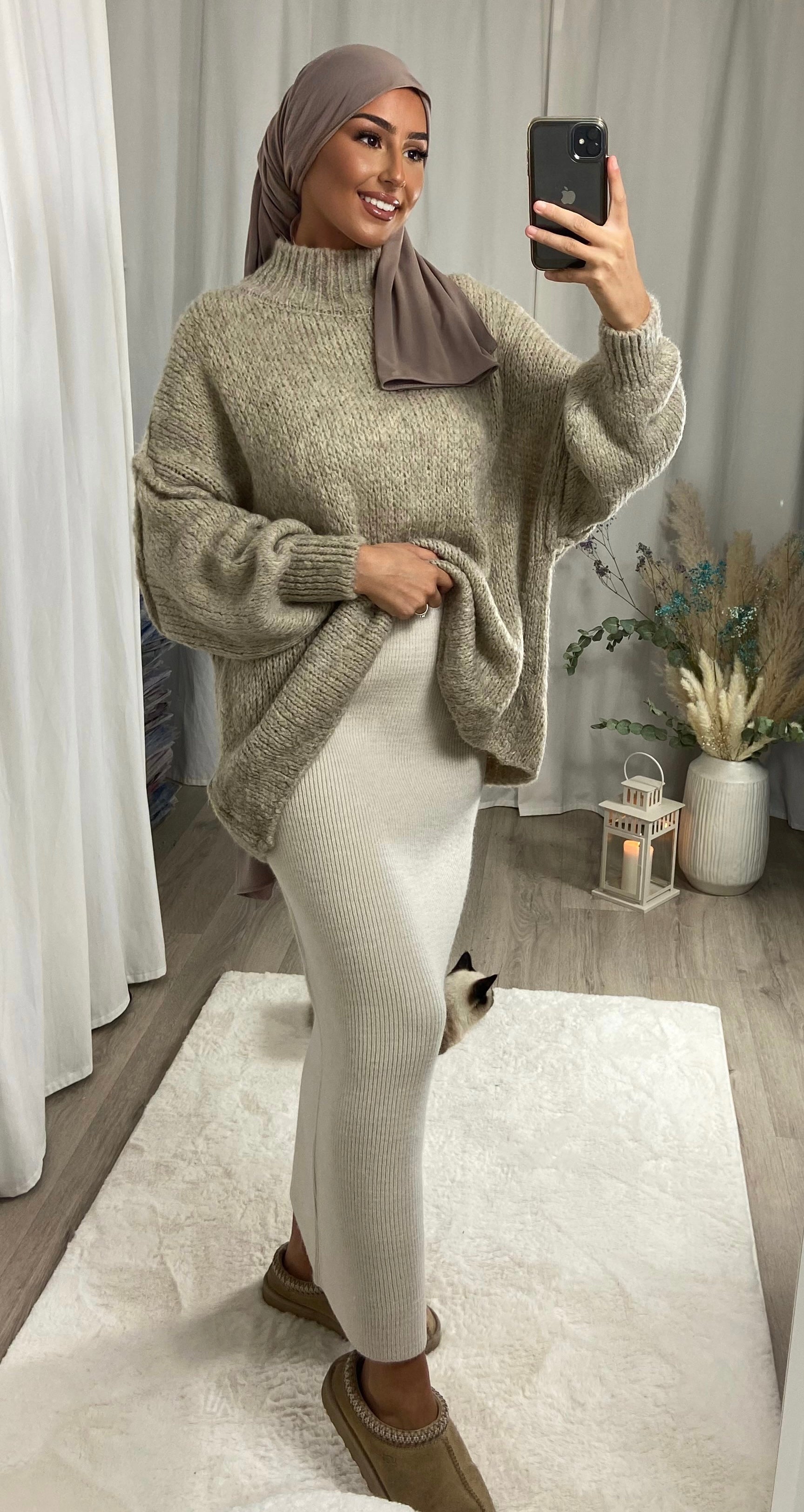 Mesh skirt - cream