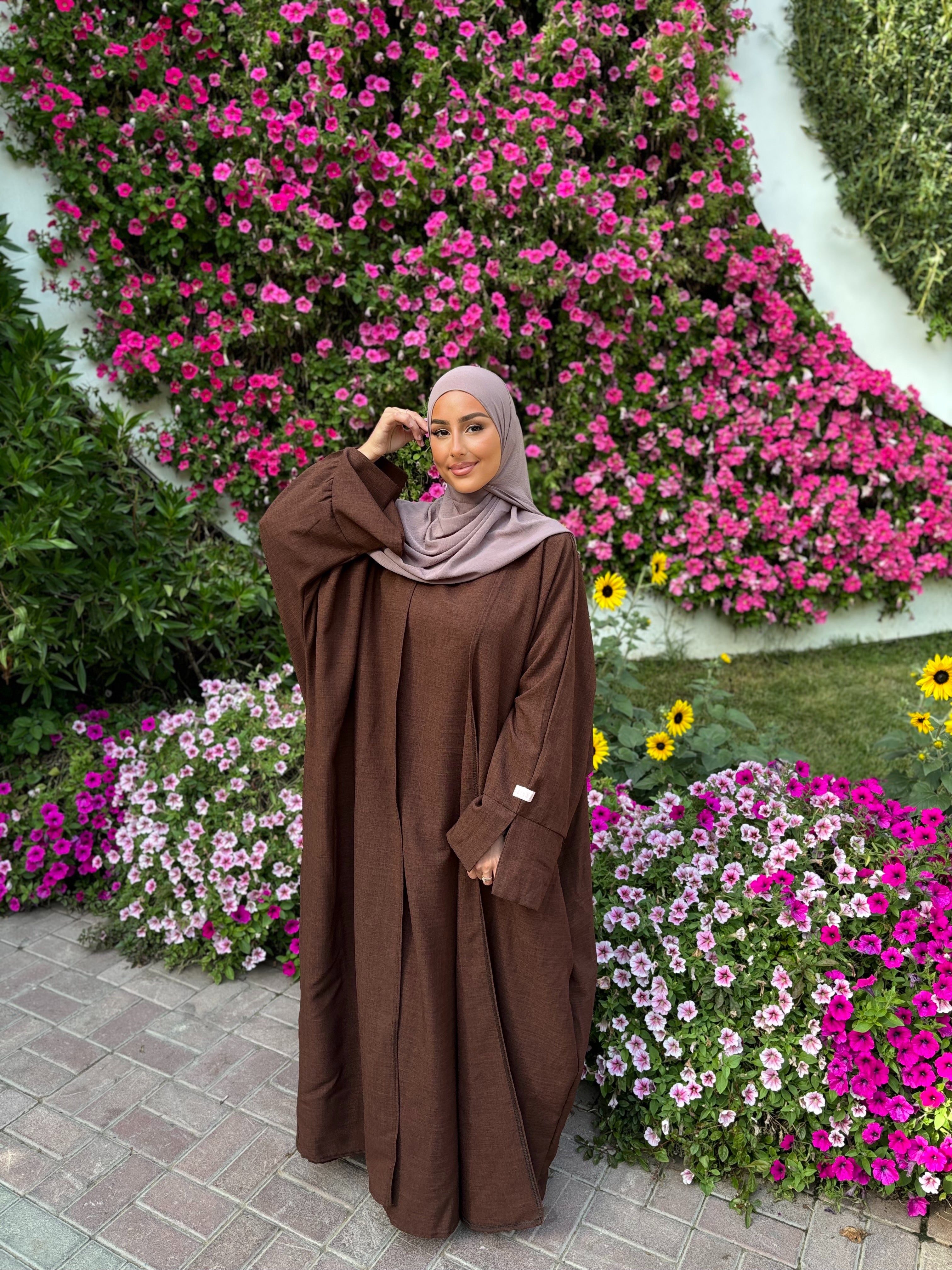 Set lin sous abaya + kimono LIN’S B