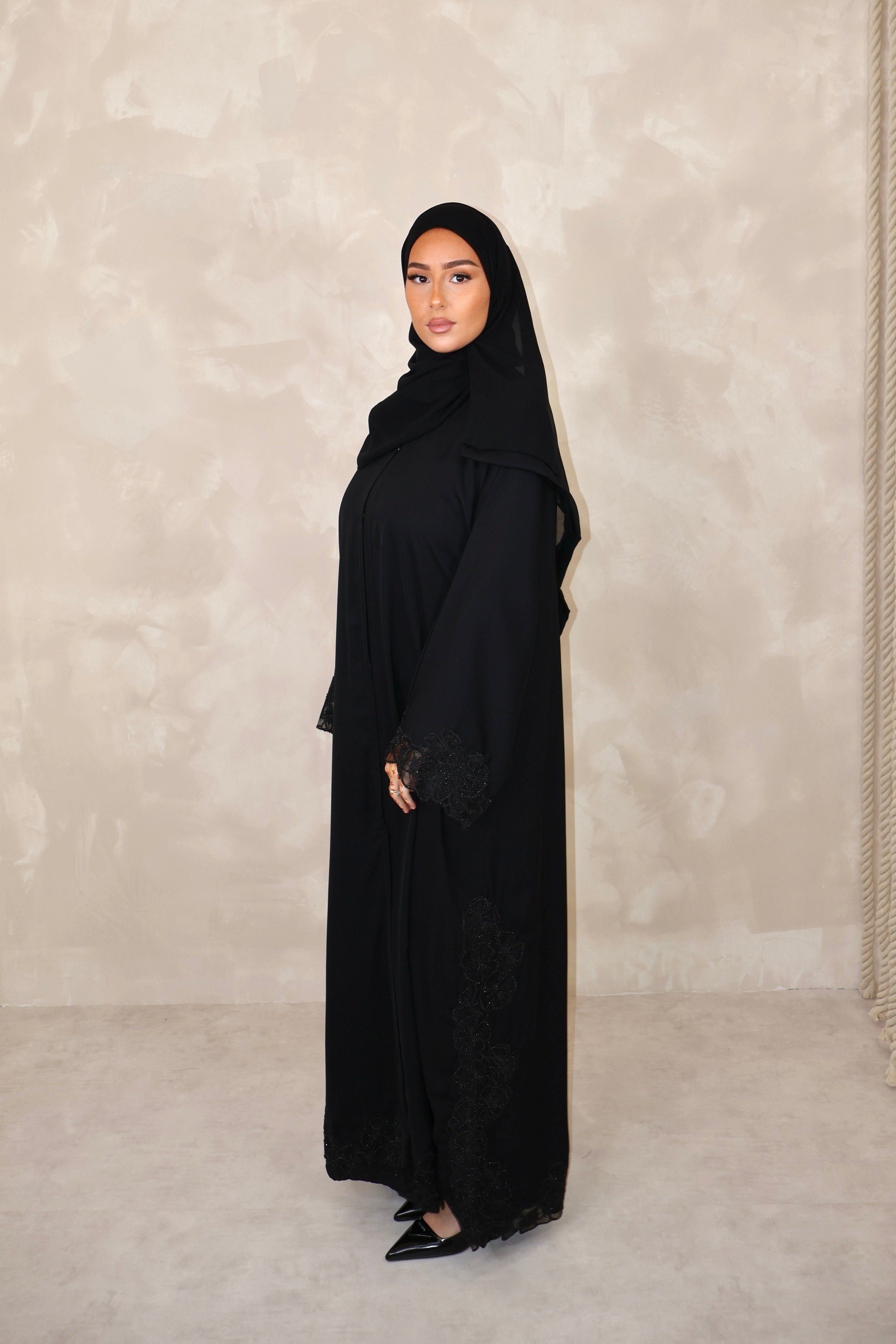 Abaya de Dubai (n106) - PRIVILÈGE BLACK
