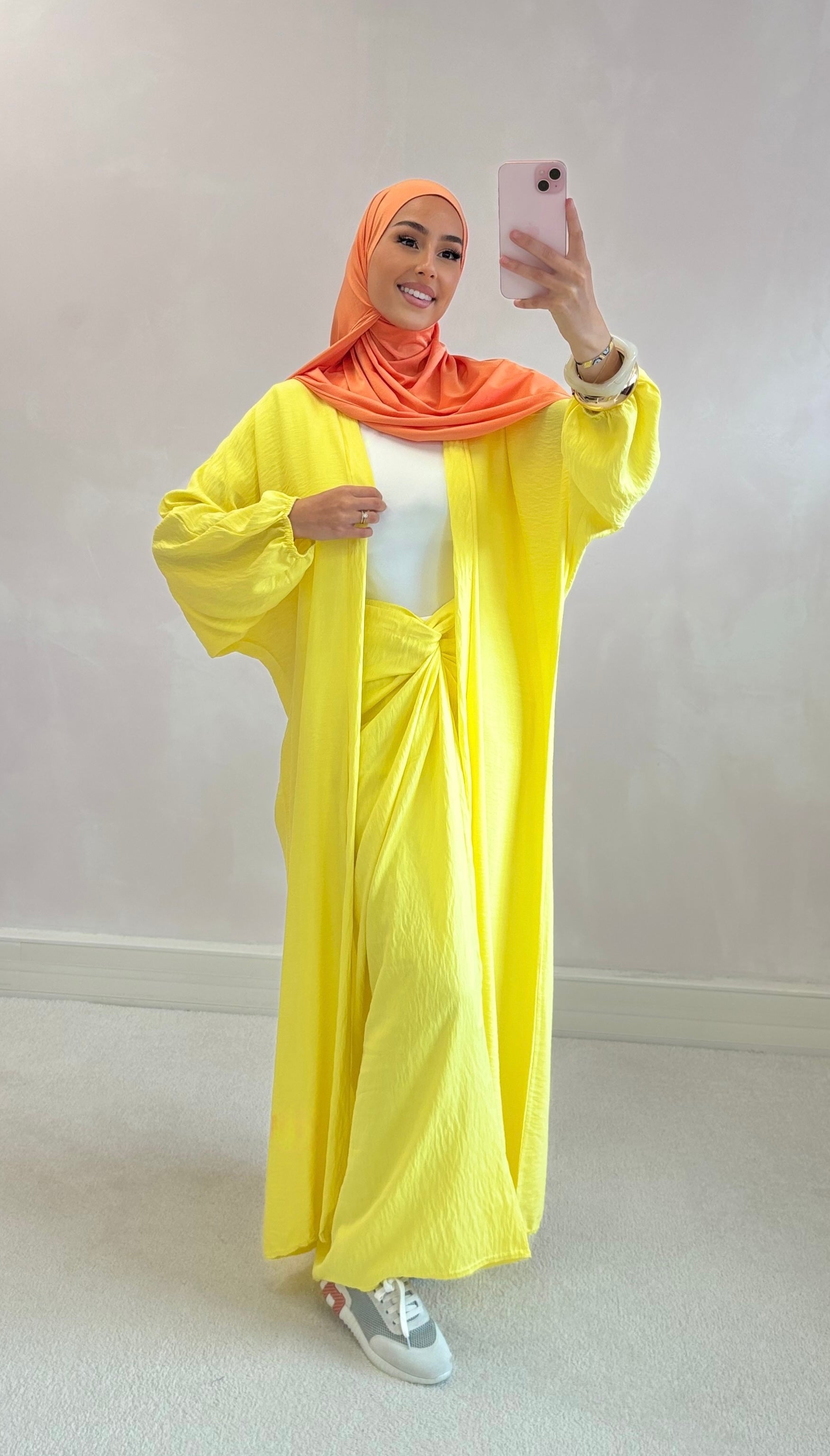 EMIRA linen set - yellow